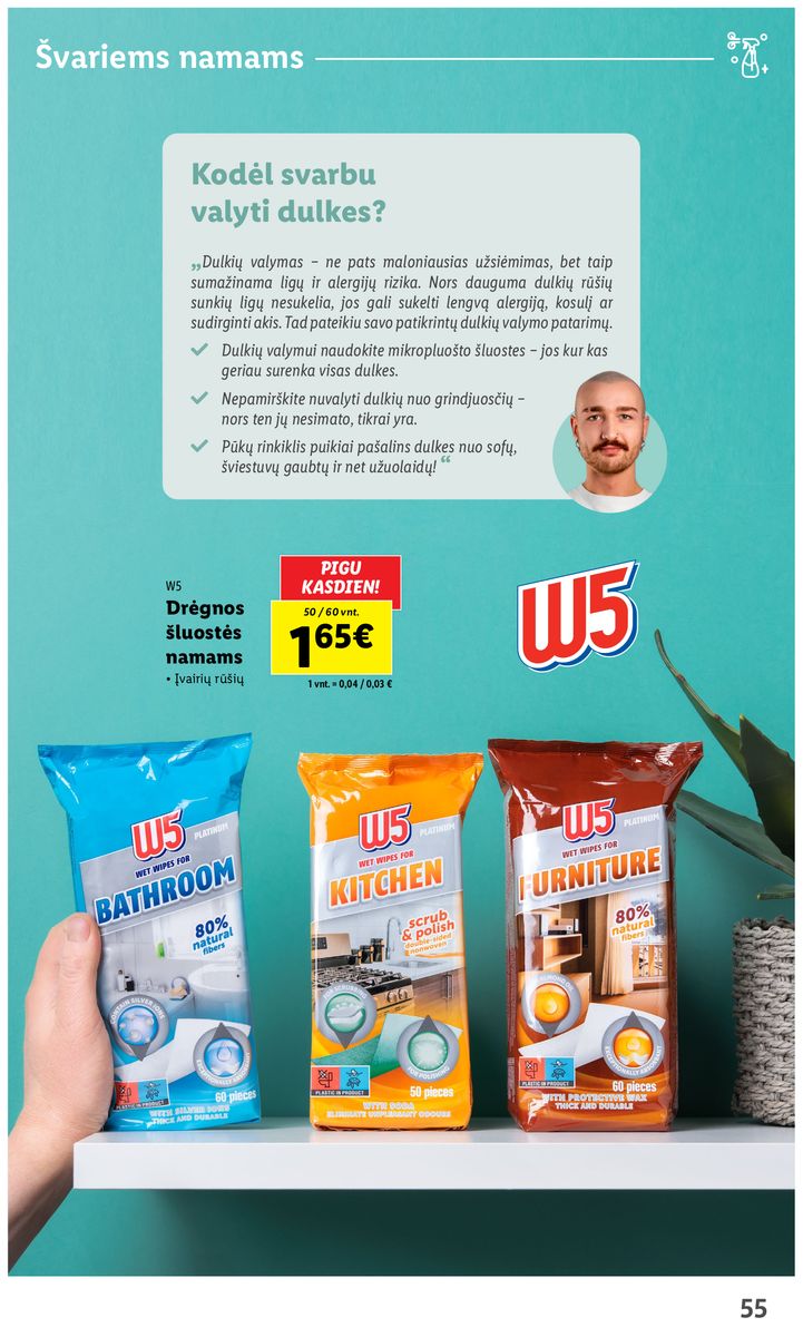 LIDL švaros prekių katalogas "Švaros festivalis" galioja nuo 2023.02.09