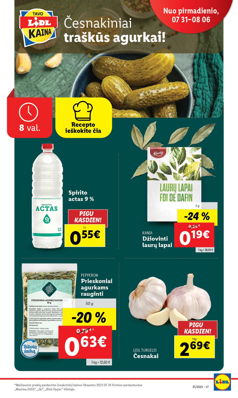 Naujausias LIDL kaininis katalogas 2023.07.31 - 2023.08.06