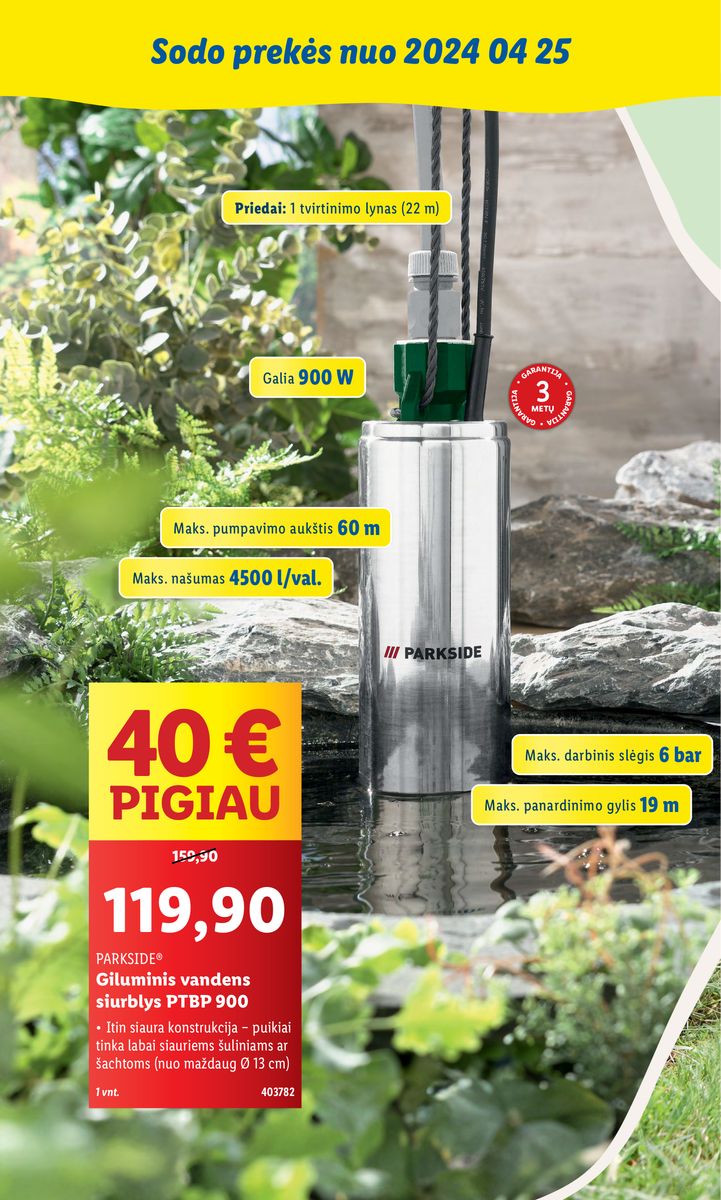LIDL SODO PREKIŲ KATALOGAS "Visi į sodą"