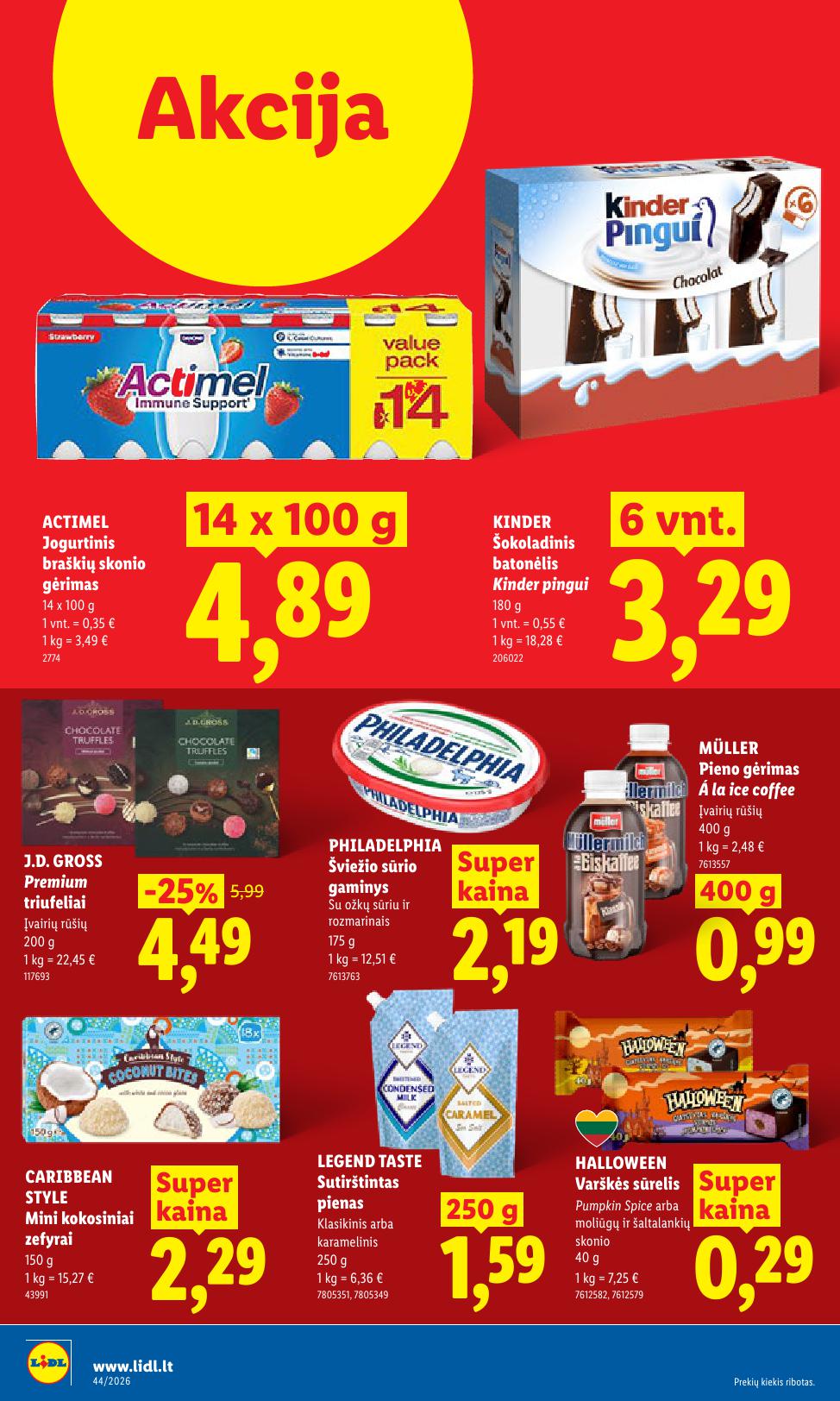 Naujausias LIDL kaininis katalogas 2026.10.26 - 2026.11.01