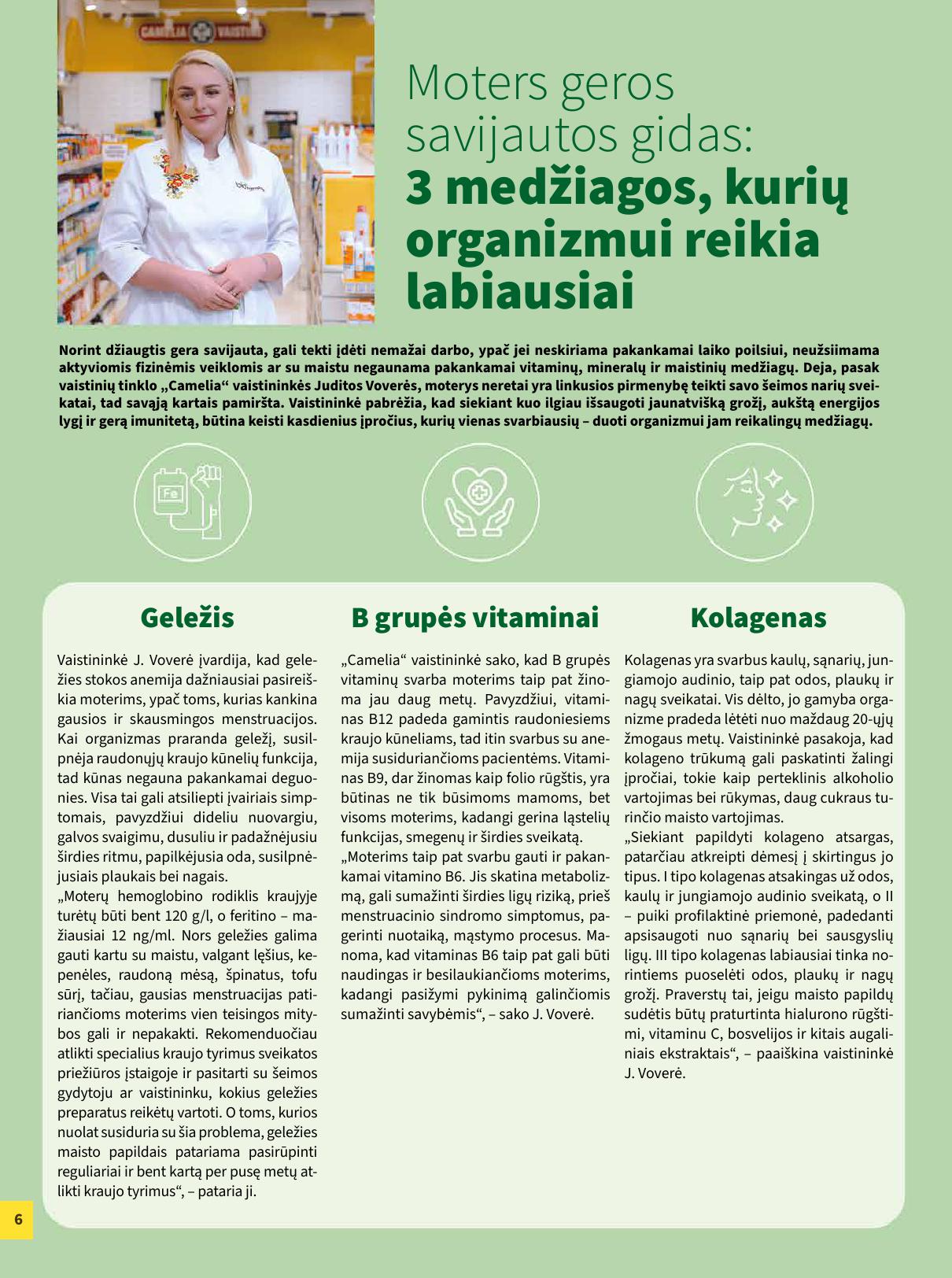 CAMELIA vaistinės akcijų leidinys 2025.05.01 - 2025.05.31
