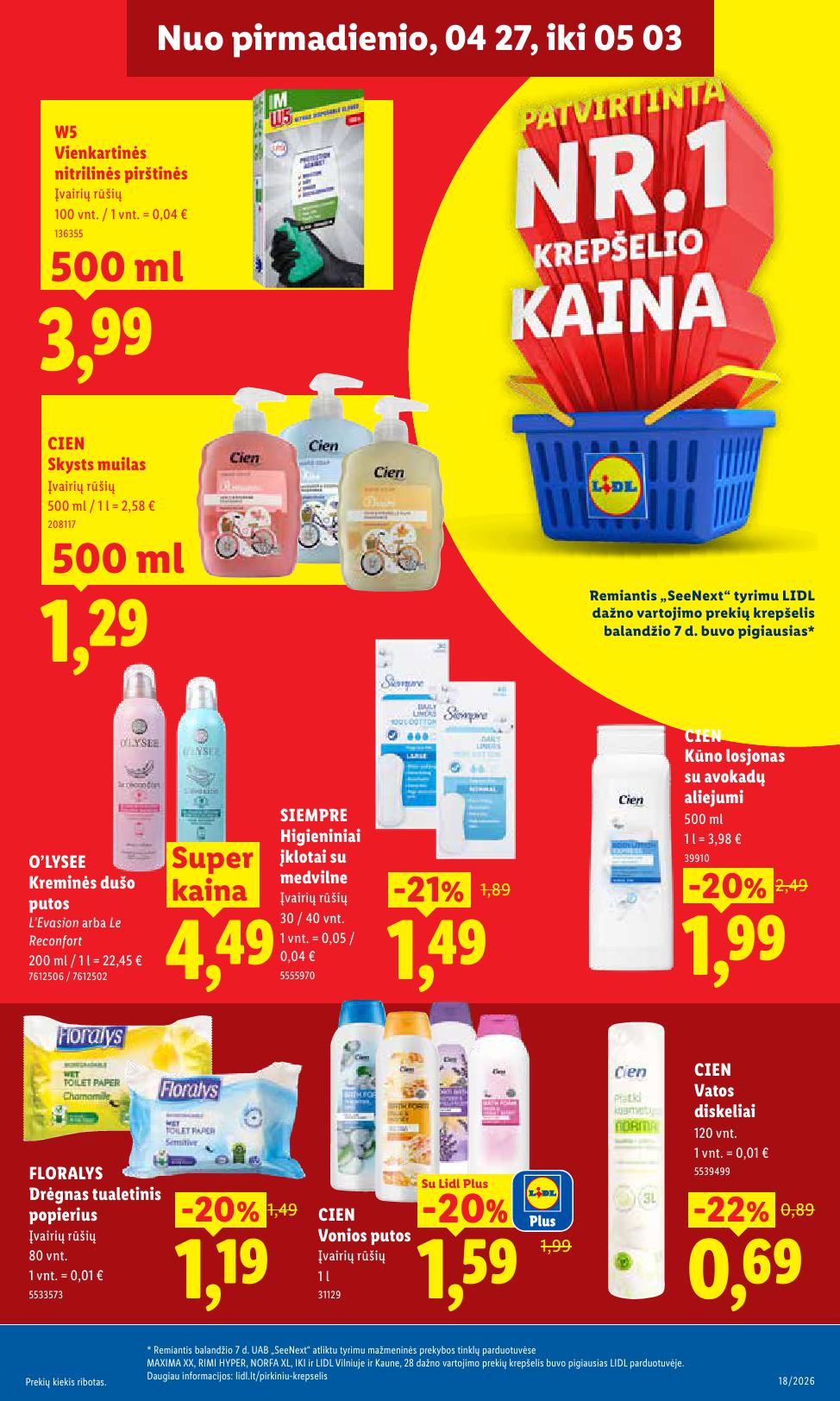 Naujausias LIDL kaininis katalogas 2026.04.27 - 2026.05.03