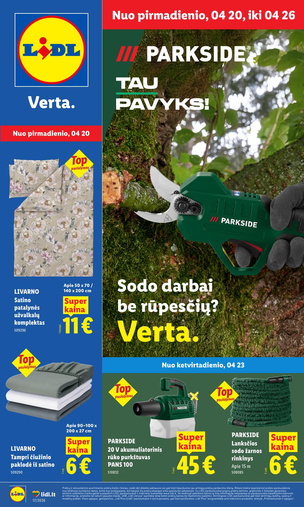 LIDL ne maisto prekių leidinys 2026.04.20 - 2026.04.26