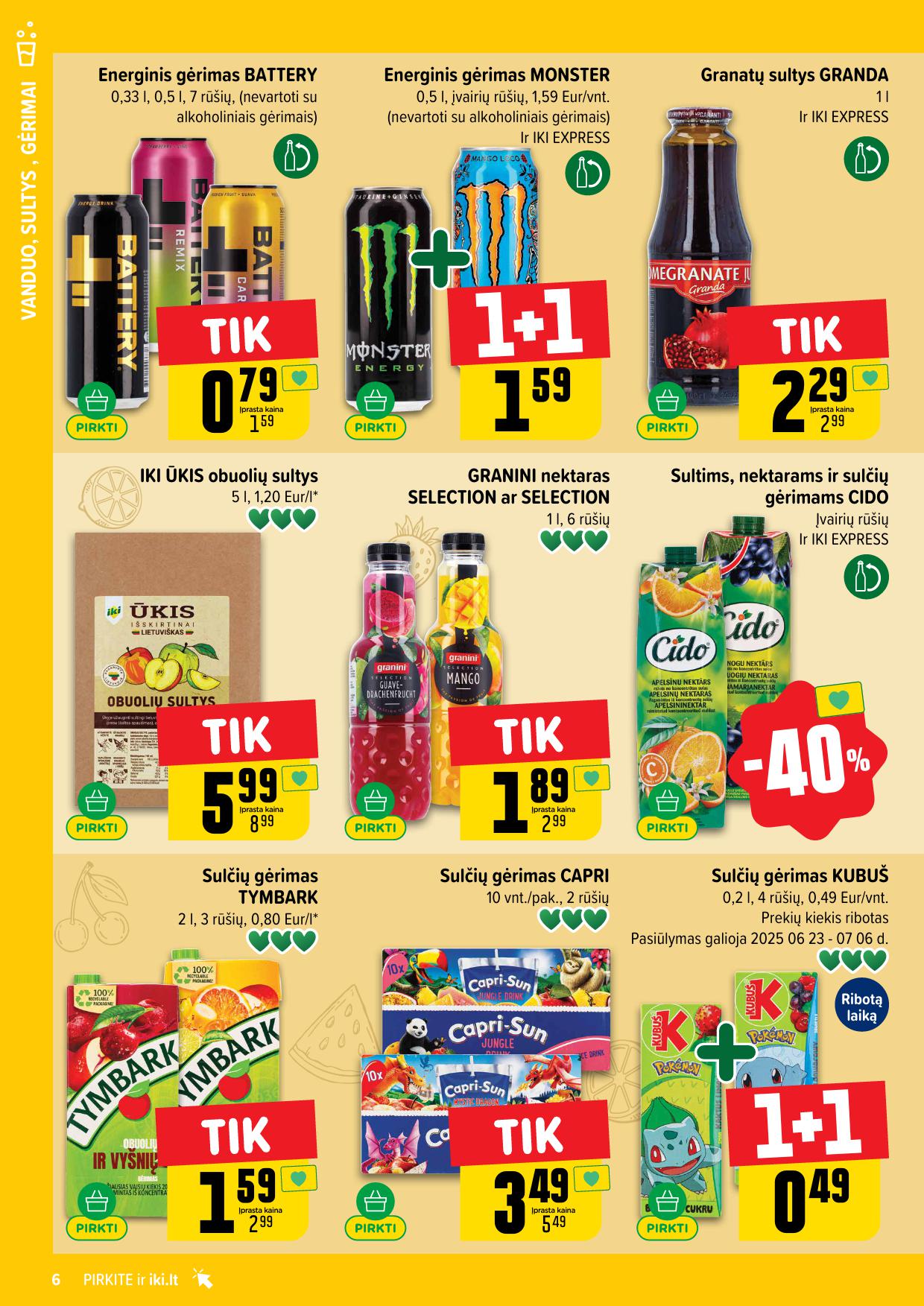 IKI SAVAITĖLĖ akcijų ir nuolaidų leidinys Nr.27 2025.06.30 - 2025.07.06