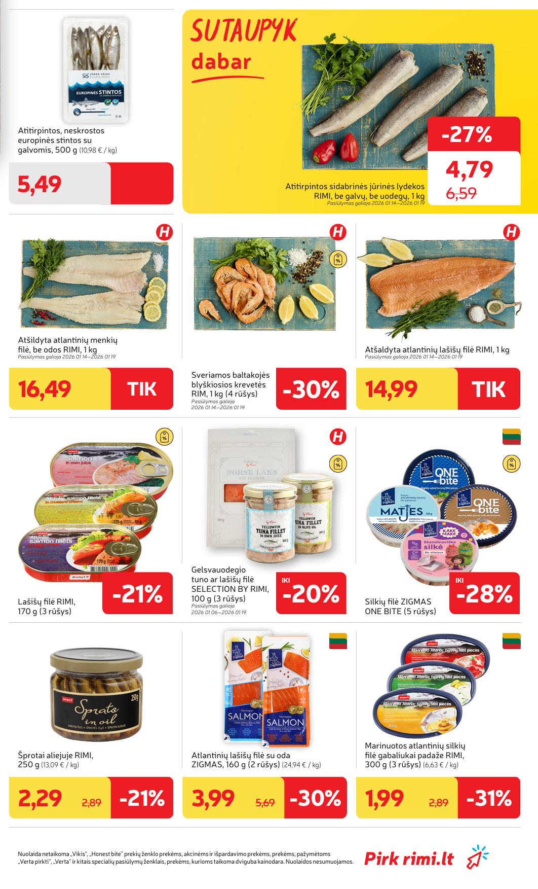 Naujausias RIMI kaininis katalogas 2026.01.13 - 2026.01.19