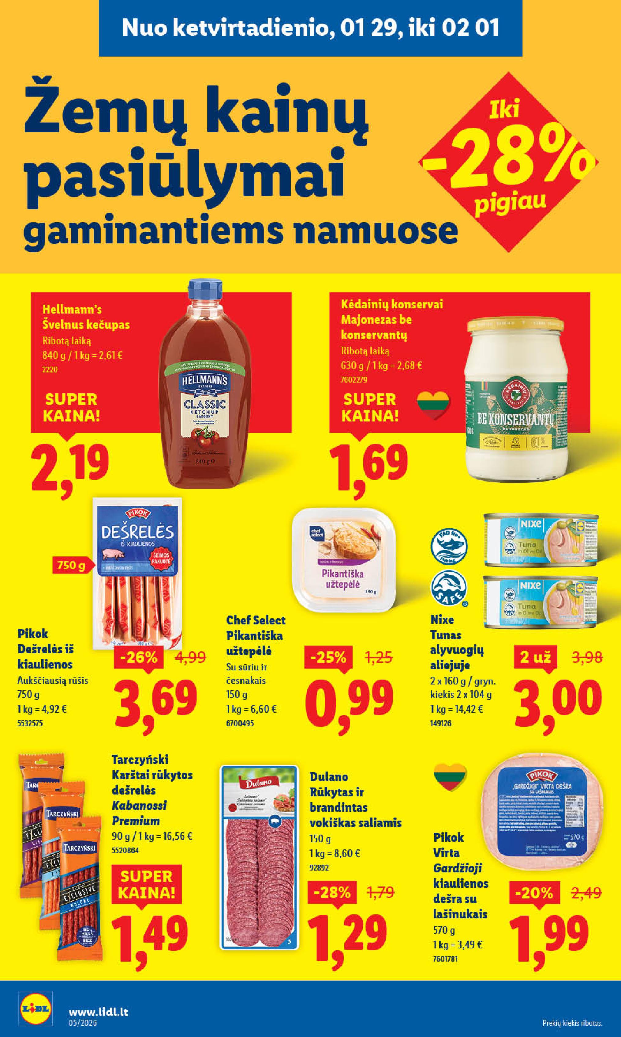 Naujausias LIDL kaininis katalogas 2026.01.26 - 2026.02.01