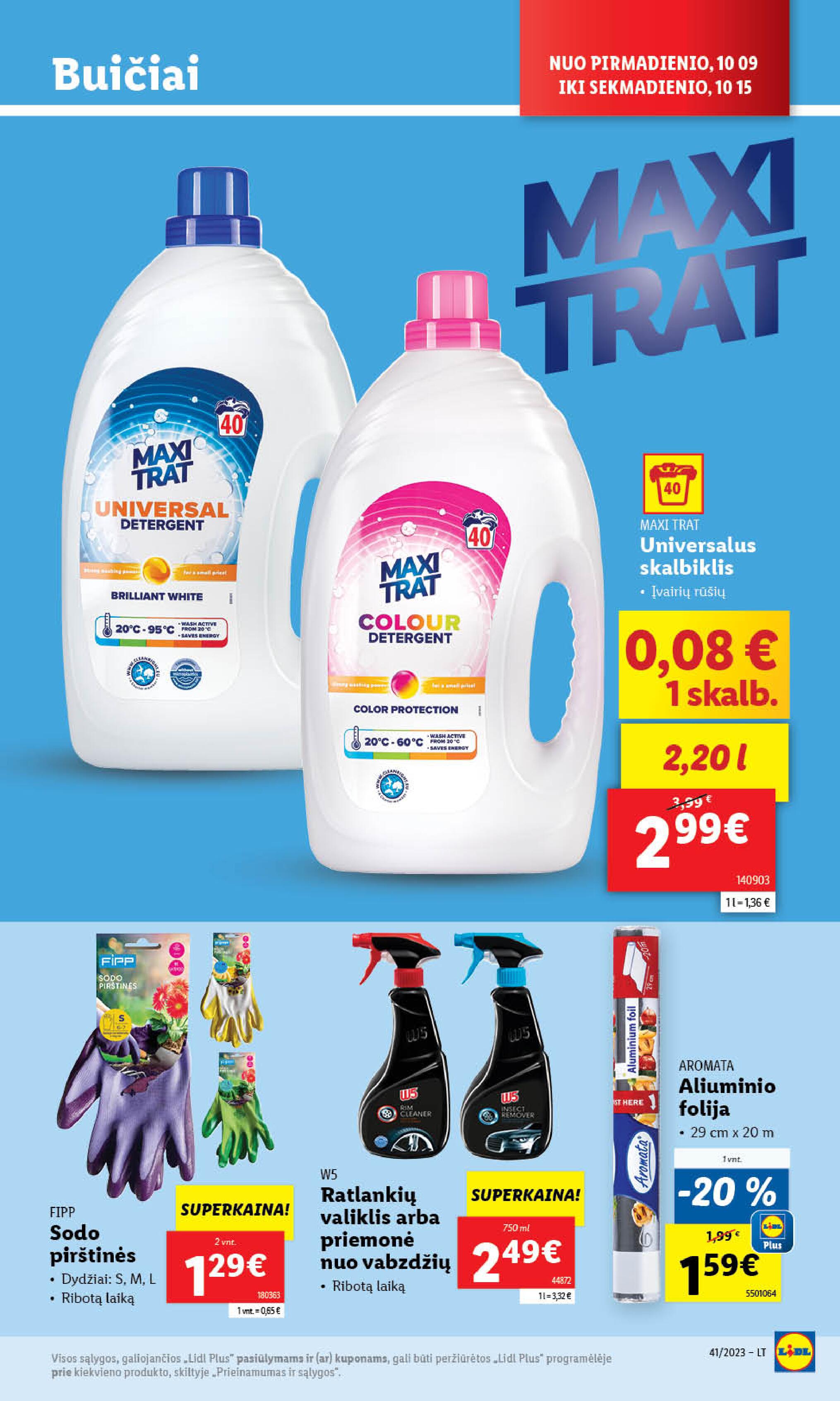 Naujausias LIDL kaininis katalogas 2023.10.09 - 2023.10.15
