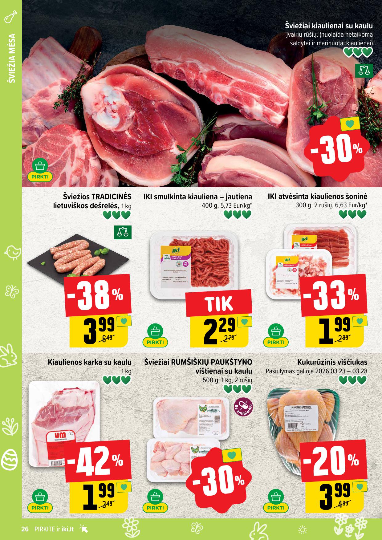 Naujausias IKI kaininis katalogas 2026.03.23 - 2026.03.29