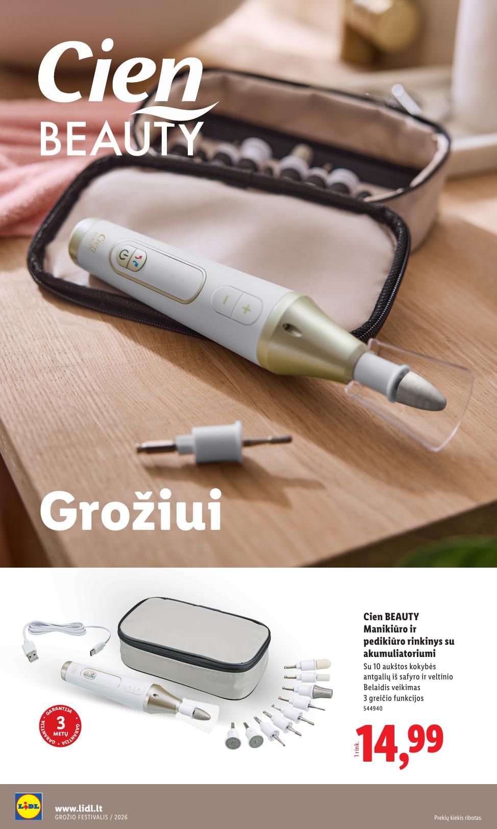 LIDL nuolaidų katalogas "Grožio festivalis" galioja nuo 2026.02.12