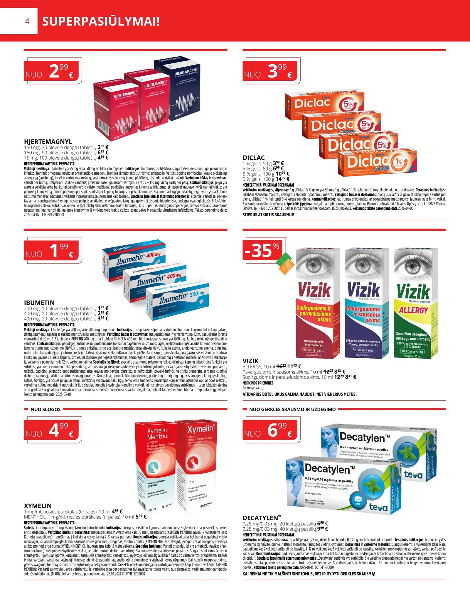 Naujas GINTARINĖS vaistinės leidinys nuo 2026.04.01 iki 2026.04.30