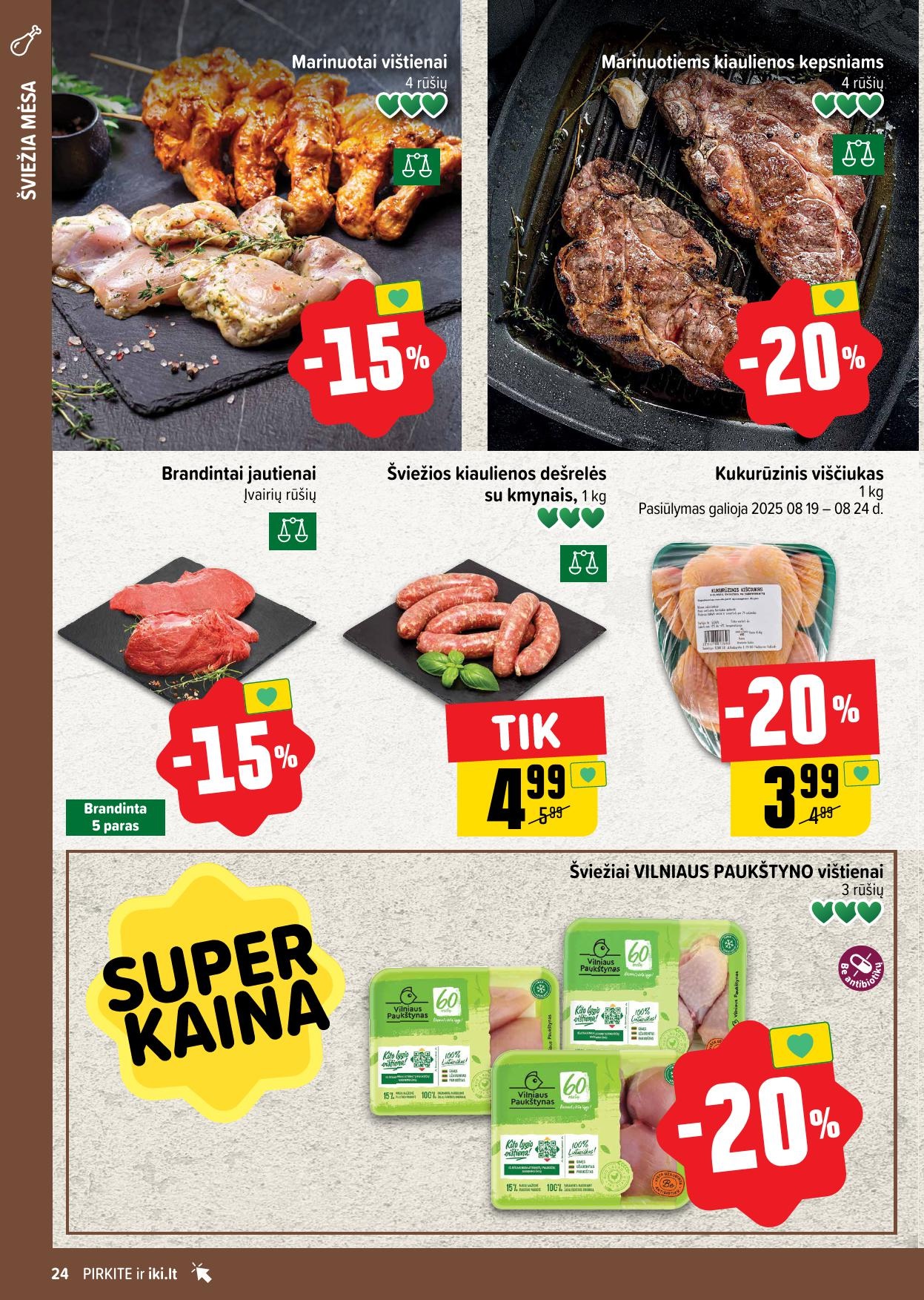 Naujausias IKI kaininis katalogas 2025.08.18 - 2025.08.24