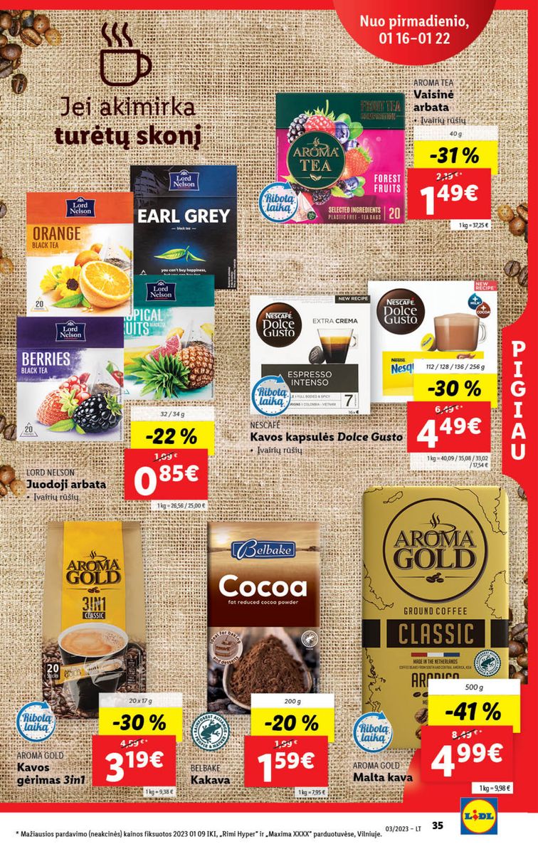 Naujausias LIDL kaininis katalogas 2023.01.16 - 2023.01.22