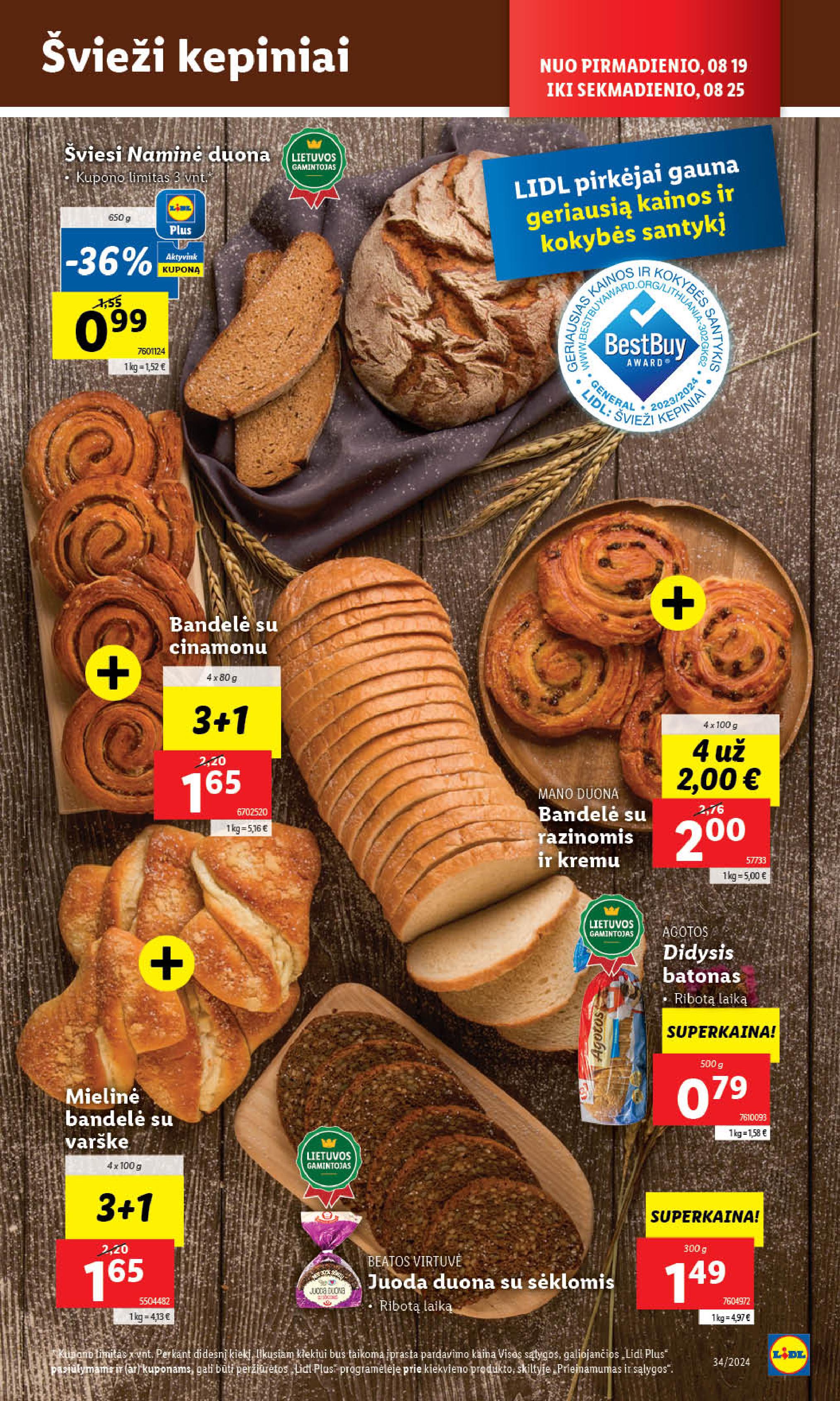 Naujausias LIDL kaininis katalogas 2024.08.19 - 2024.08.25