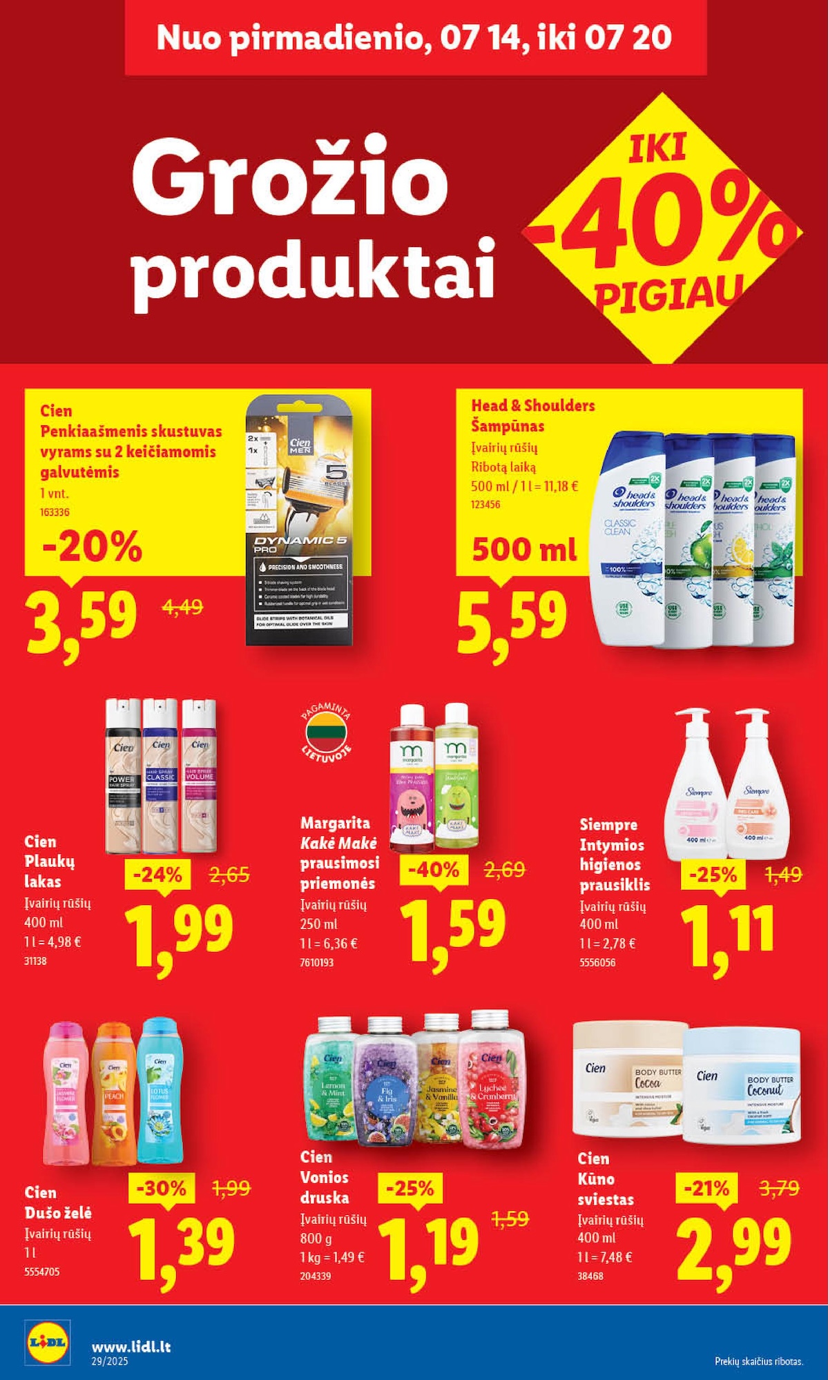 Naujausias LIDL kaininis katalogas 2025.07.14 - 2025.07.20