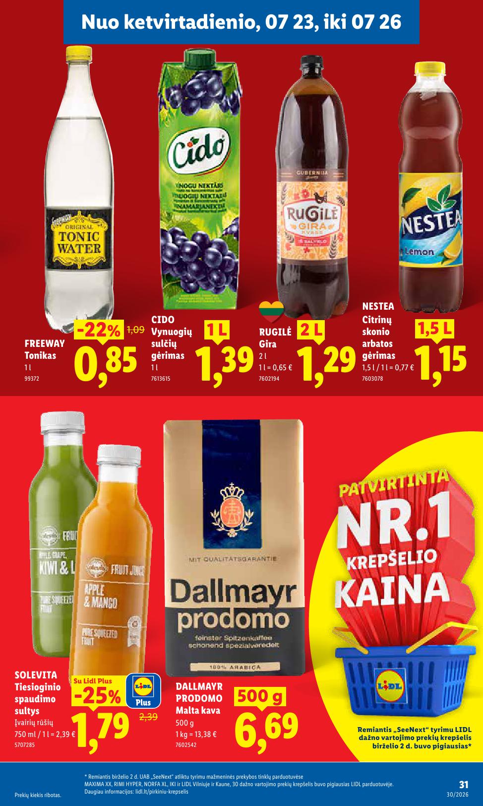 Naujausias LIDL kaininis katalogas 2026.07.20 - 2026.07.26
