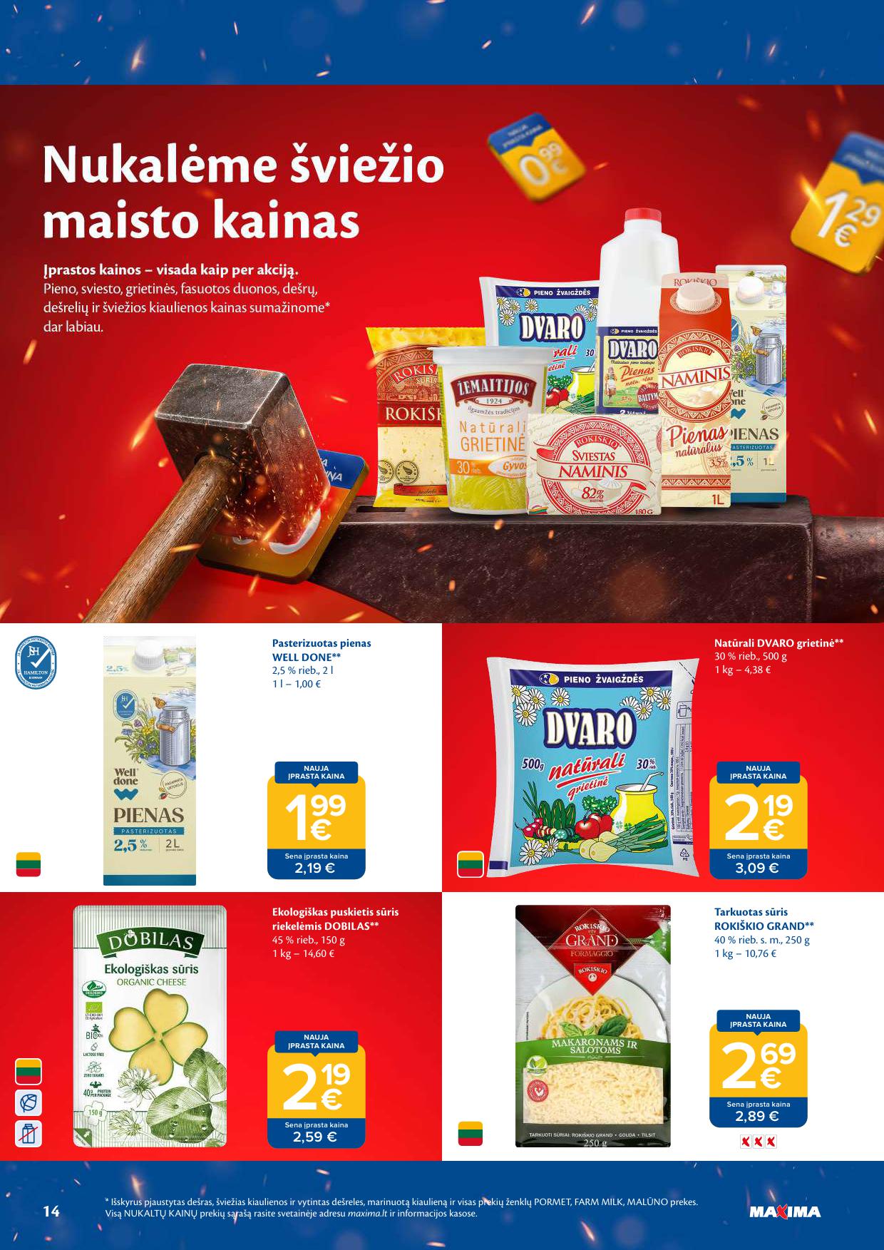 Naujausias MAXIMA kaininis katalogas 2026.09.22 - 2026.09.28