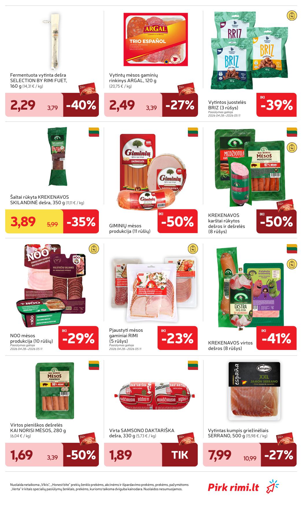 Naujausias RIMI kaininis katalogas 2026.04.28 - 2026.05.04
