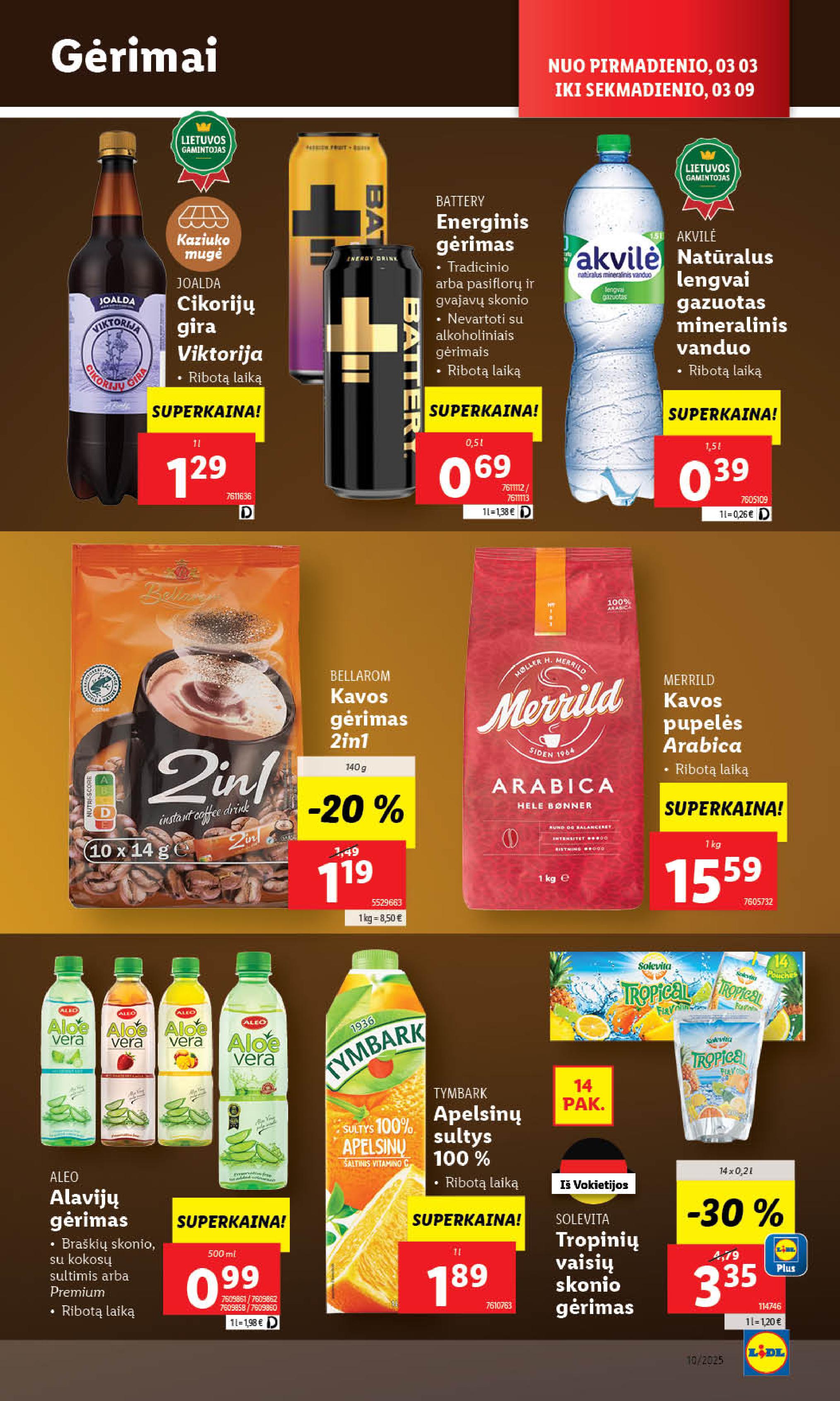 Naujausias LIDL kaininis katalogas 2025.03.03 - 2025.03.09