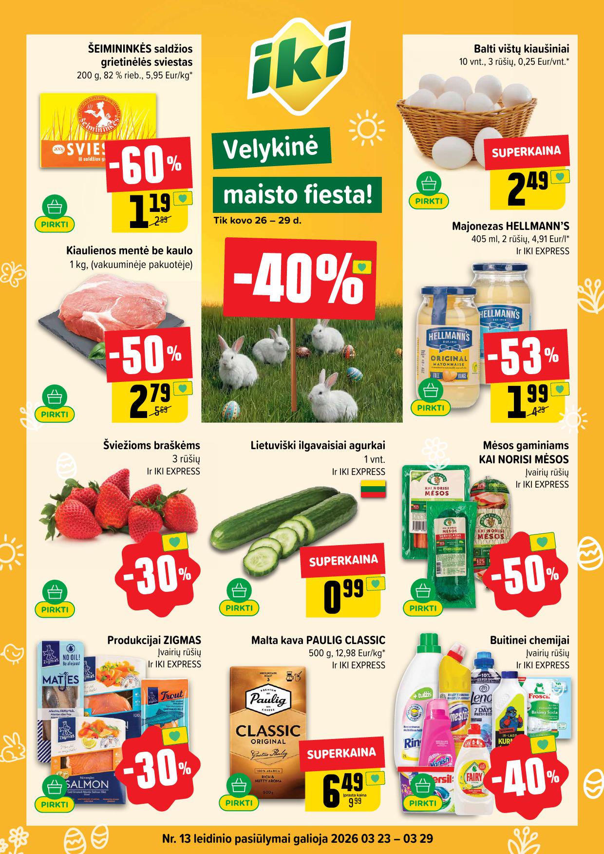 Naujausias IKI kaininis katalogas 2026.03.23 - 2026.03.29