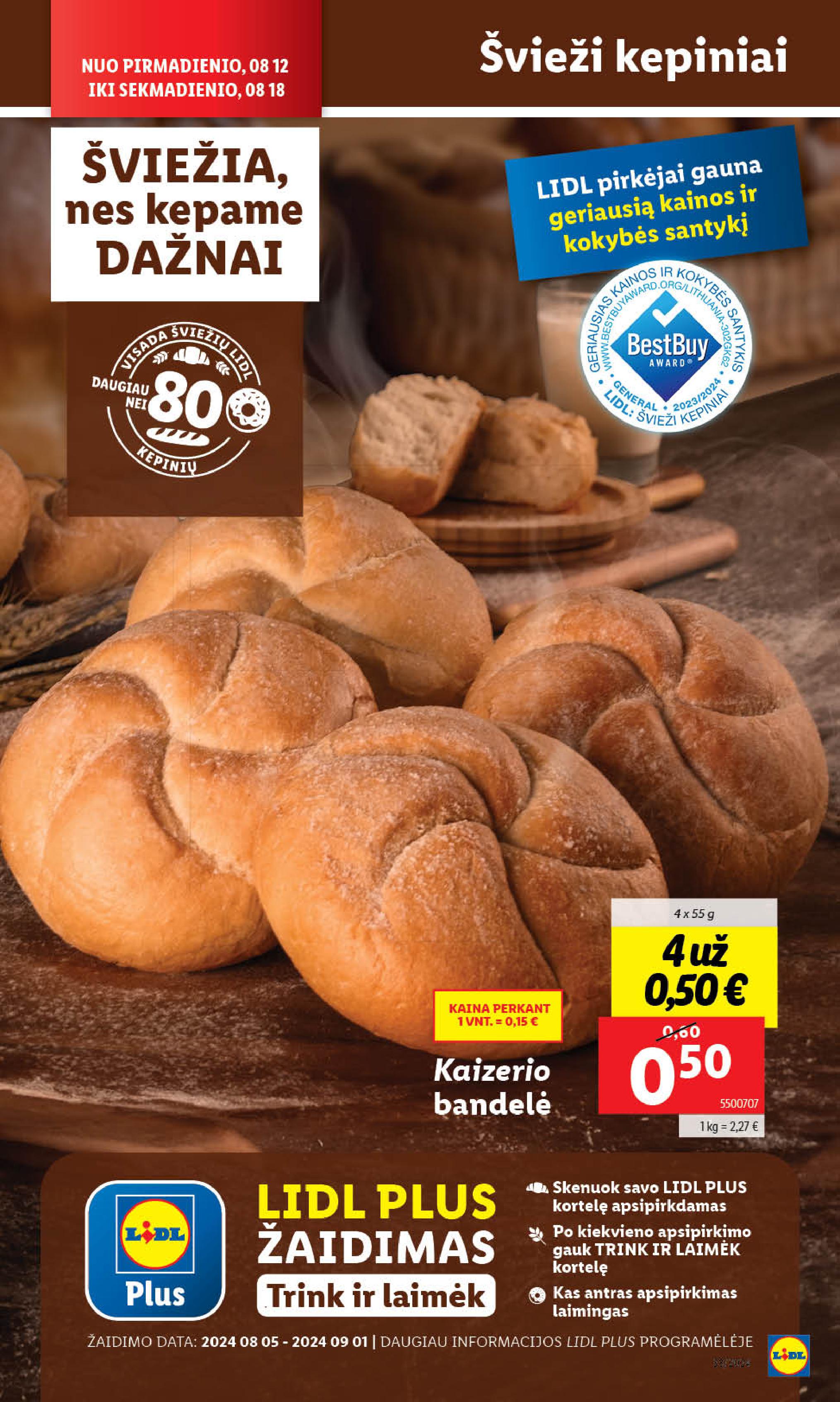 Naujausias LIDL kaininis katalogas 2024.08.12 - 2024.08.18