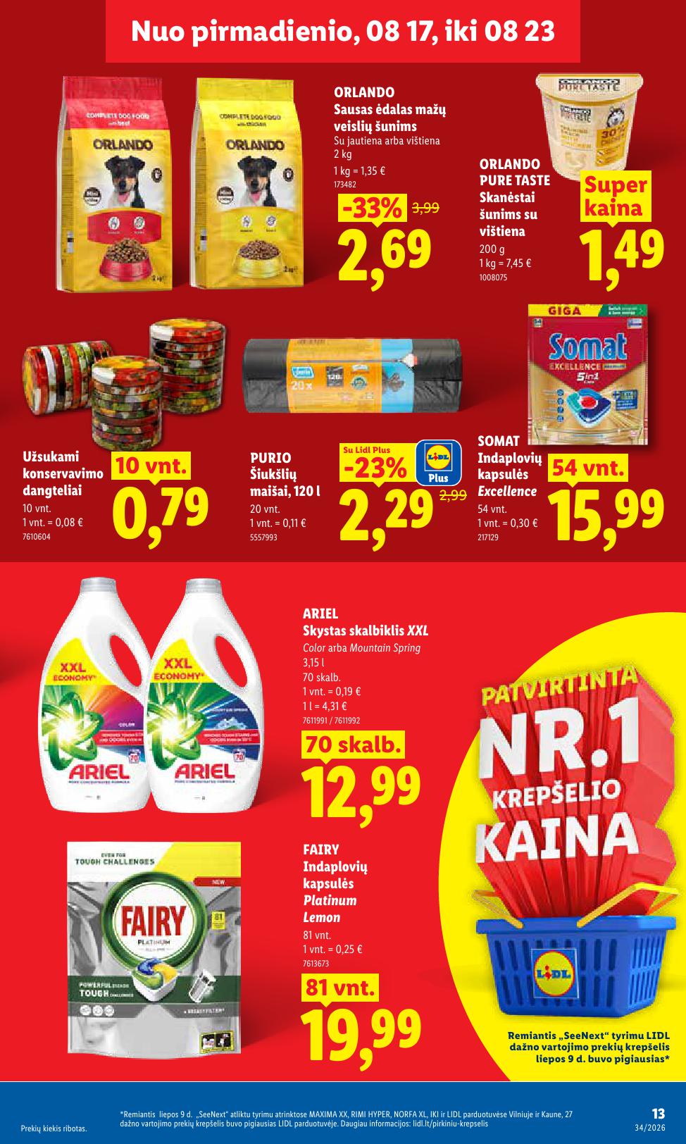 Naujausias LIDL kaininis katalogas 2026.08.17 - 2026.08.23
