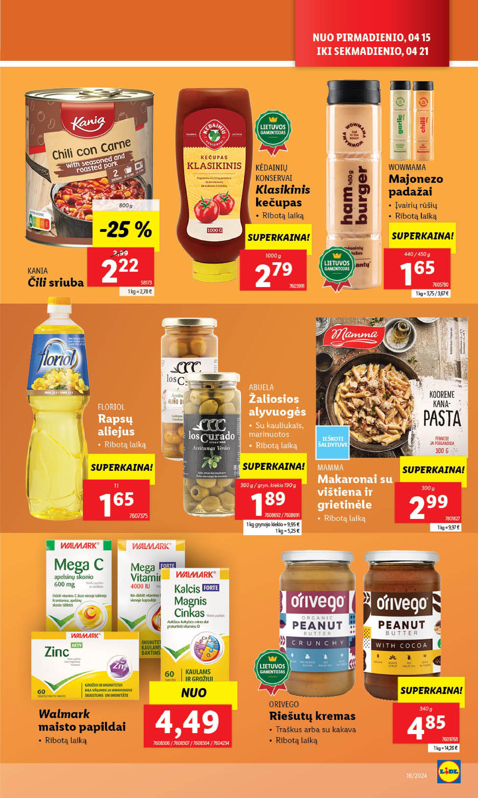 Naujausias LIDL kaininis katalogas 2024.04.15 - 2024.04.21