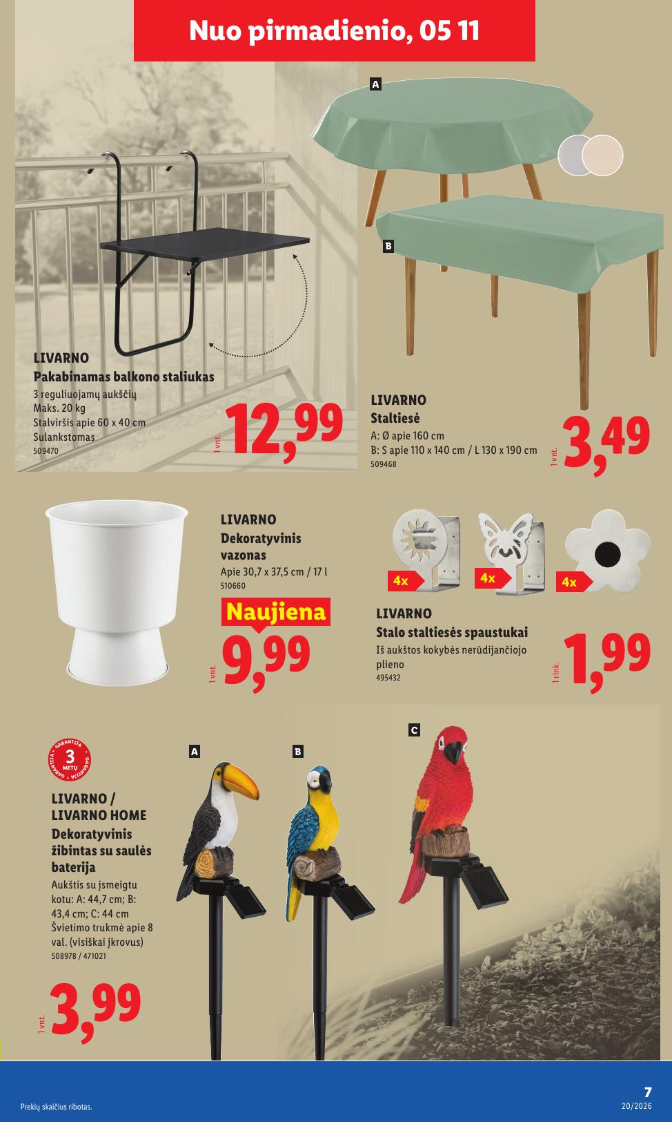LIDL ne maisto prekių leidinys 2026.05.11 - 2026.05.17