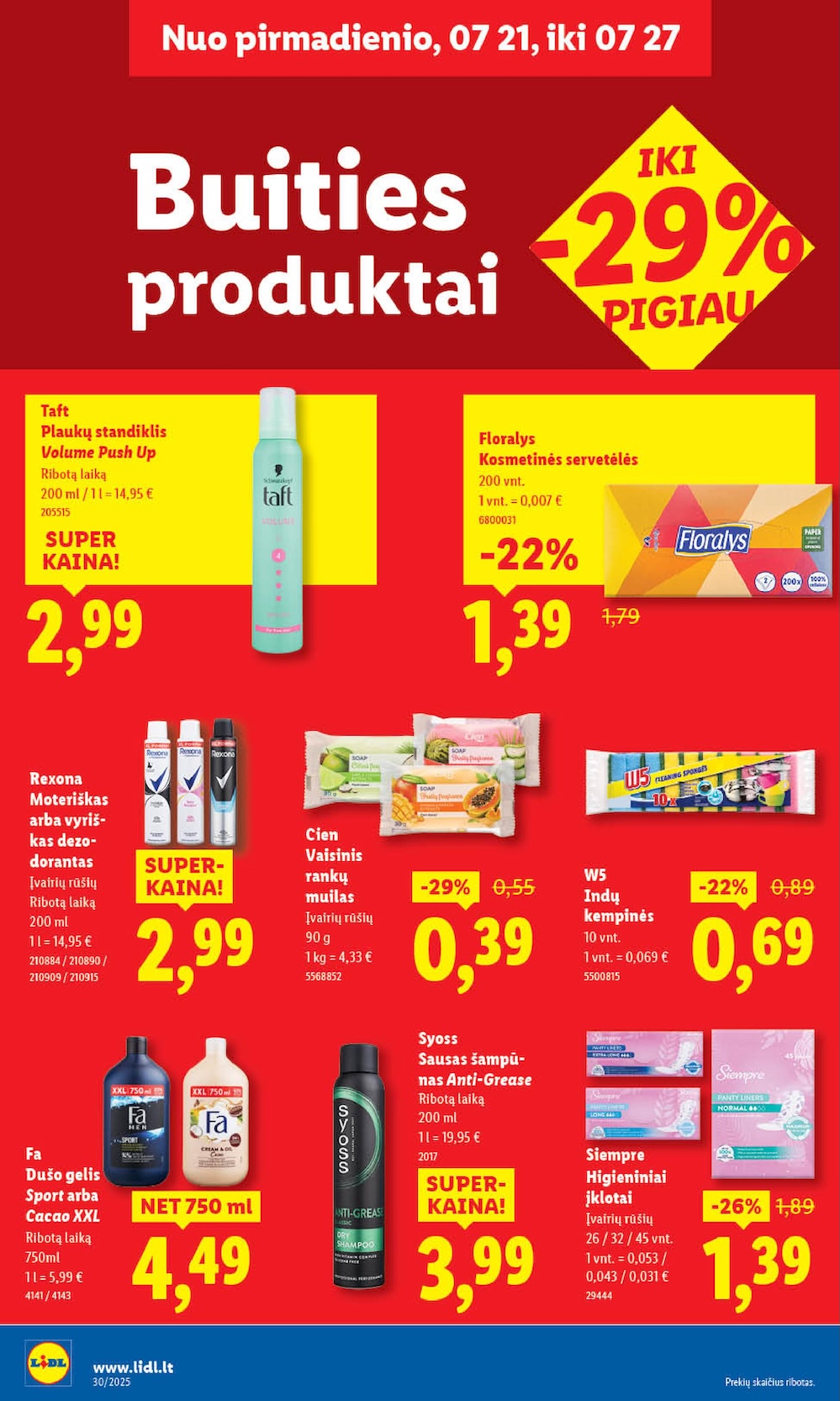 Naujausias LIDL kaininis katalogas 2025.07.21 - 2025.07.27