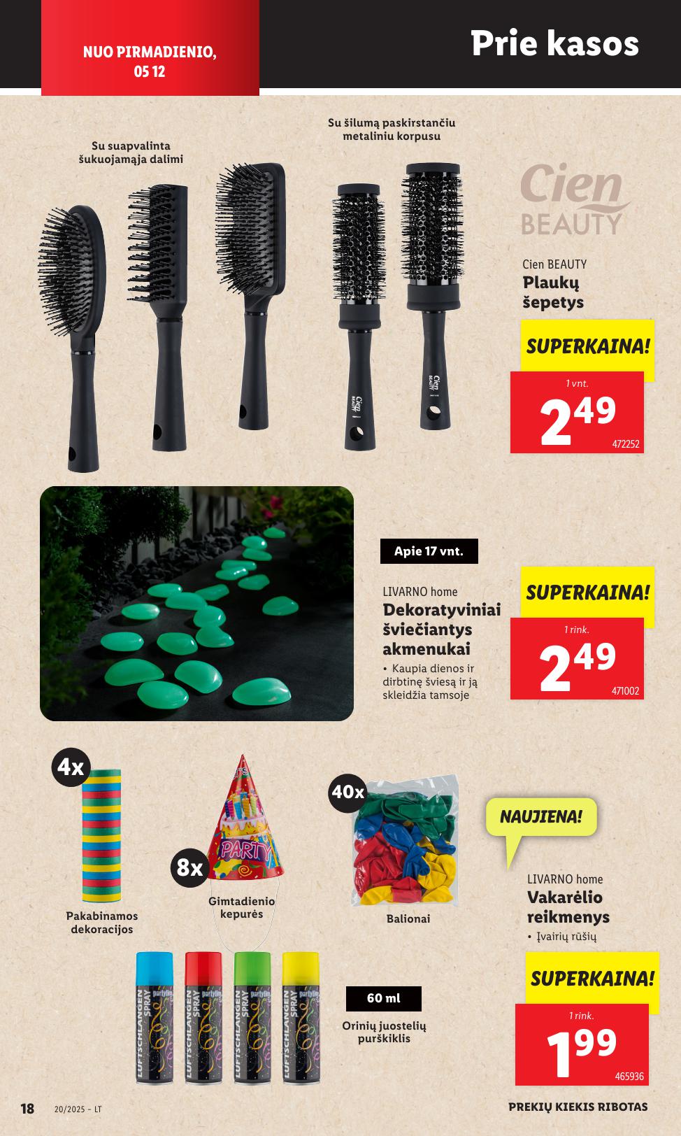 LIDL ne maisto prekių leidinys 2025.05.12 - 2025.05.18