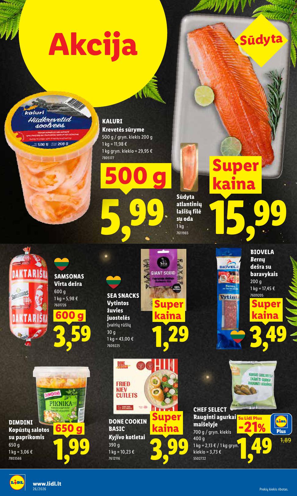 LIDL akcijų ir nuolaidų leidinys 2026.06.22 - 2026.06.28