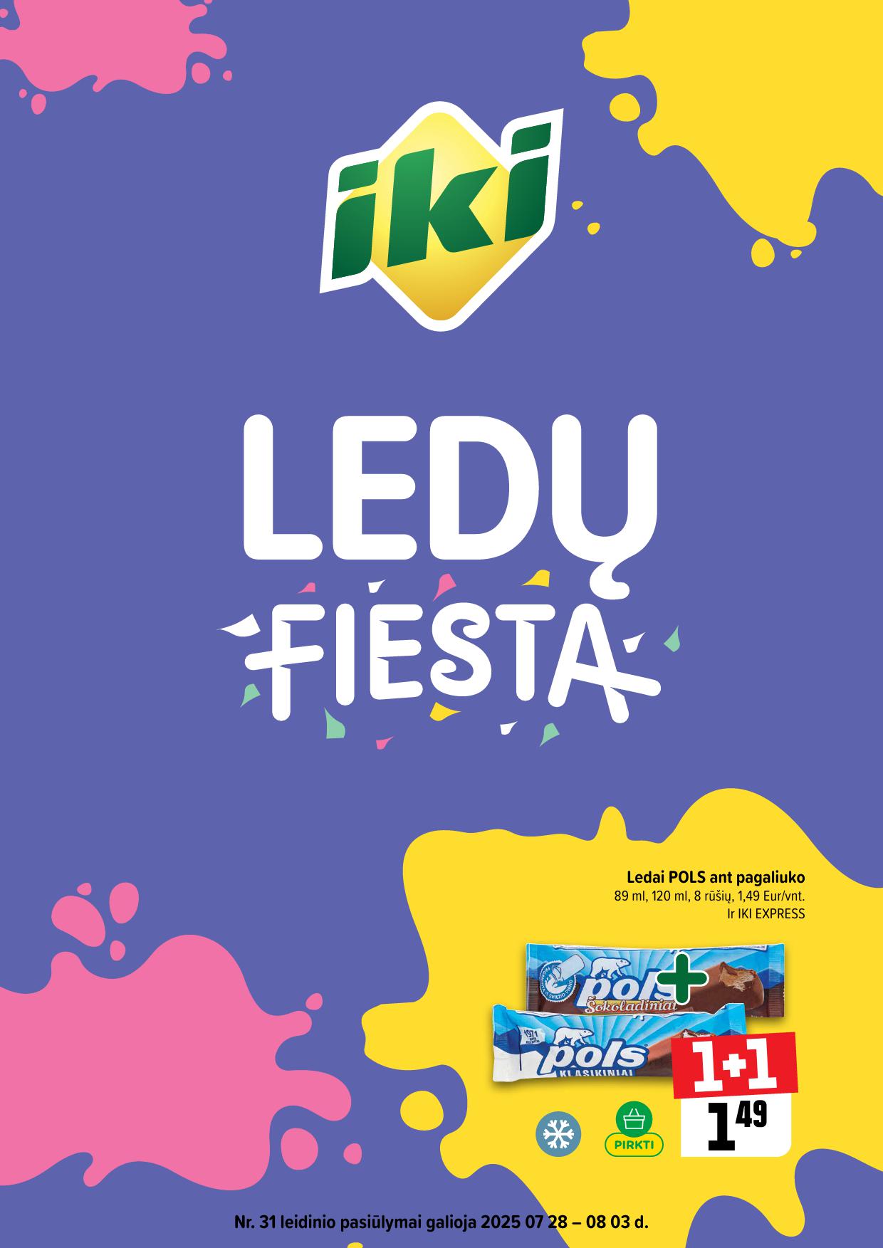 IKI nuolaidu katalogas "Ledų fiesta" galioja nuo 2025.07.28