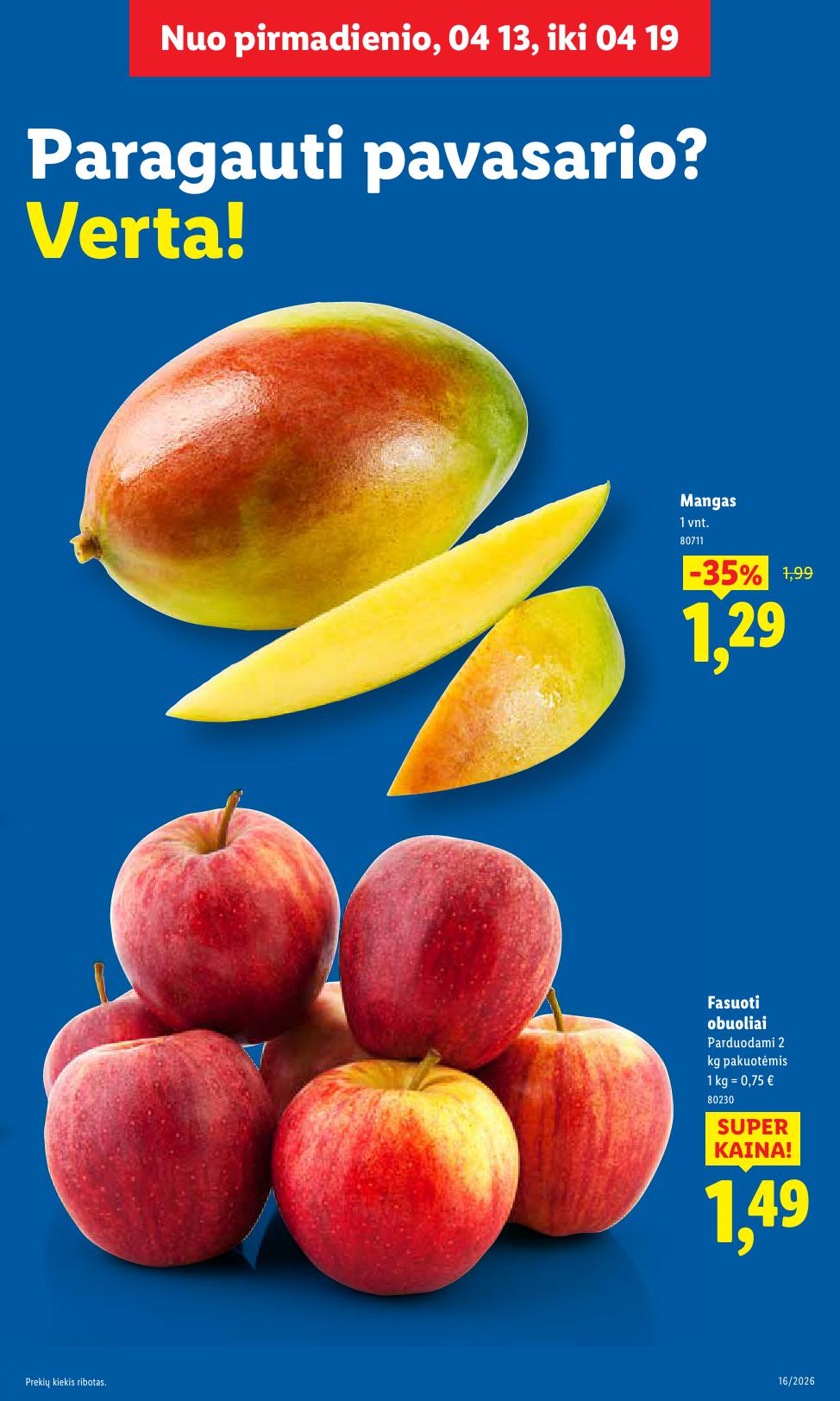 Naujausias LIDL kaininis katalogas 2026.04.13 - 2026.04.19