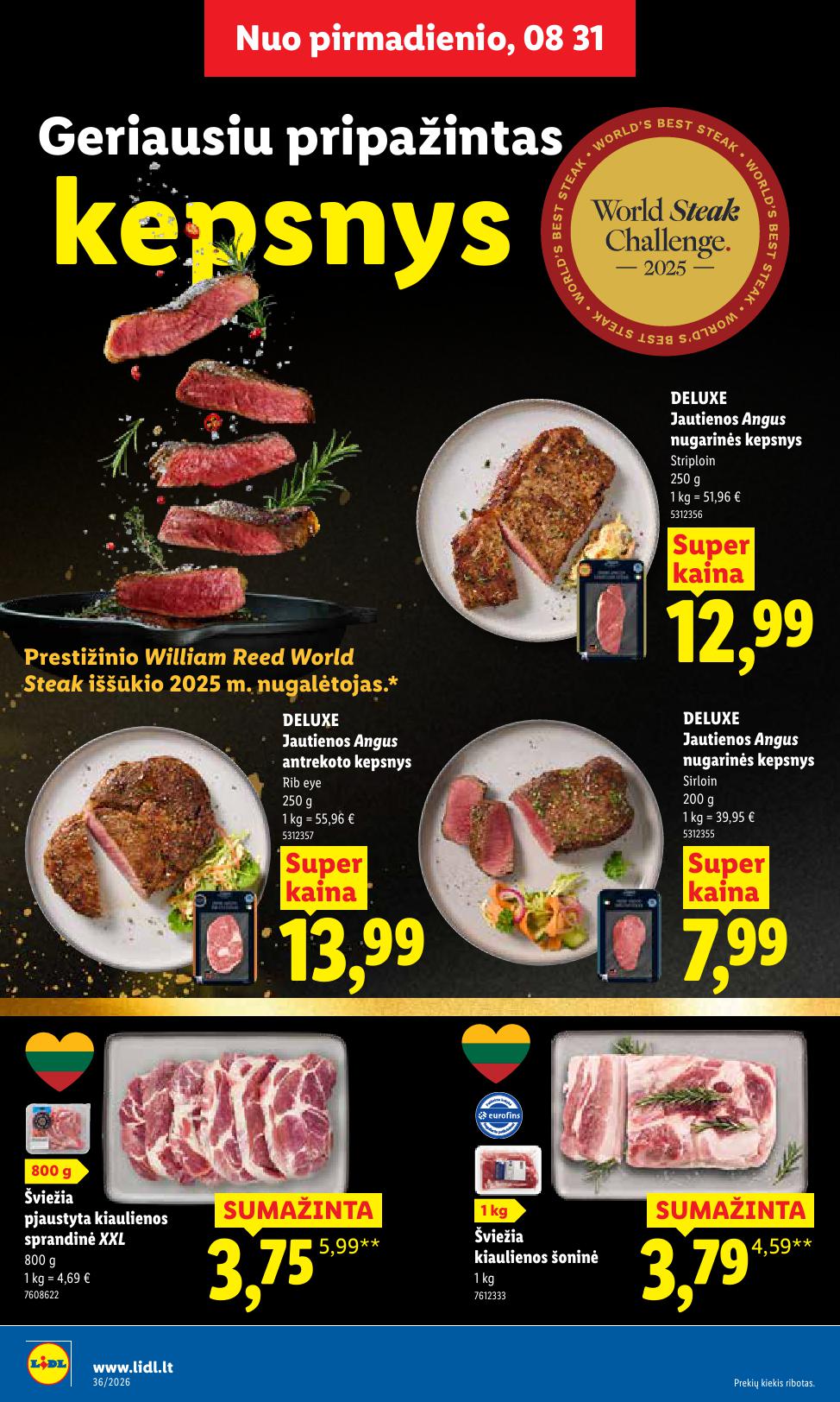 LIDL akcijų ir nuolaidų leidinys 2026.08.31 - 2026.09.06