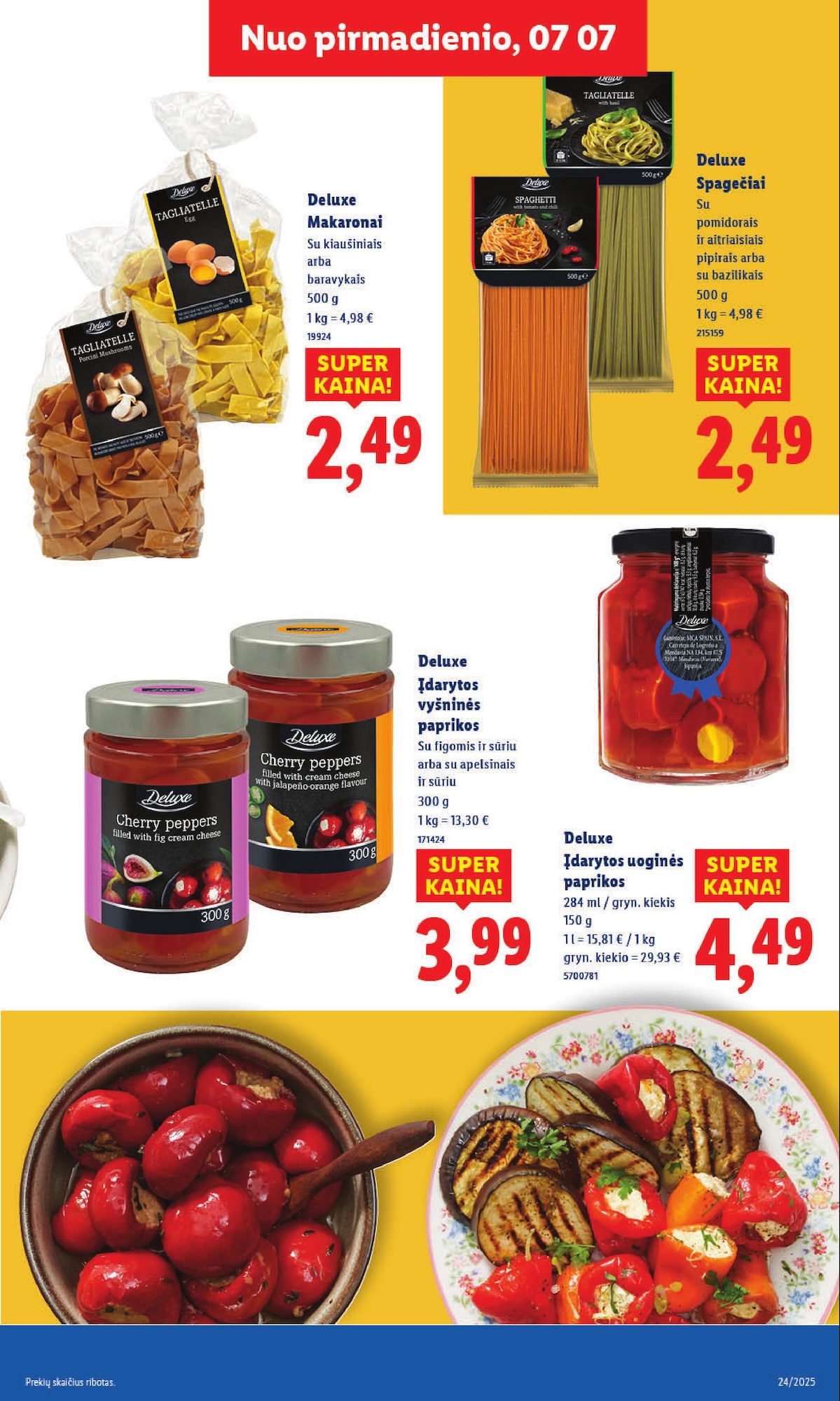 LIDL maisto prekių leidinukas nuo ketvirtadienio 2025.07.10 iki 2025.07.13