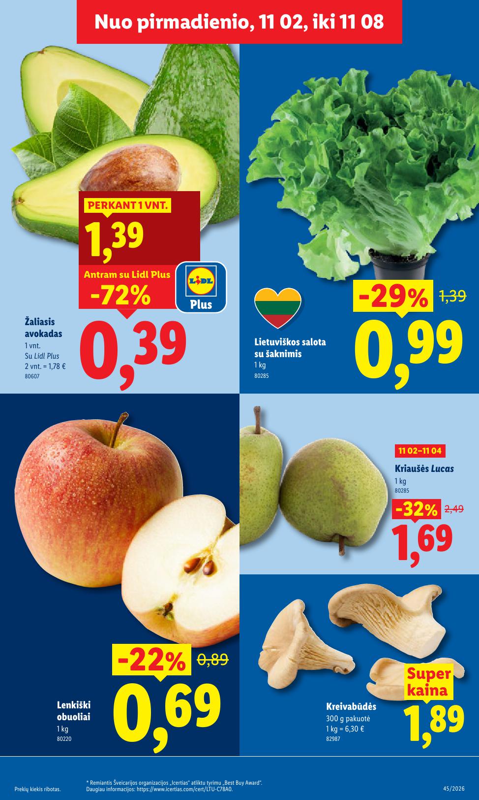 Naujausias LIDL kaininis katalogas 2026.11.02 - 2026.11.08