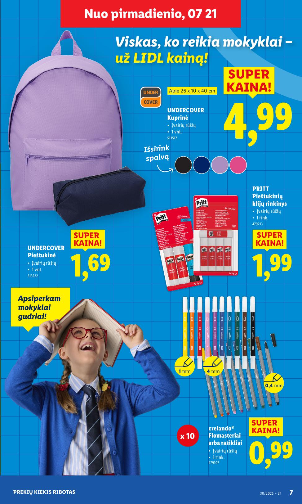 LIDL ne maisto prekių leidinys 2025.07.21 - 2025.07.27