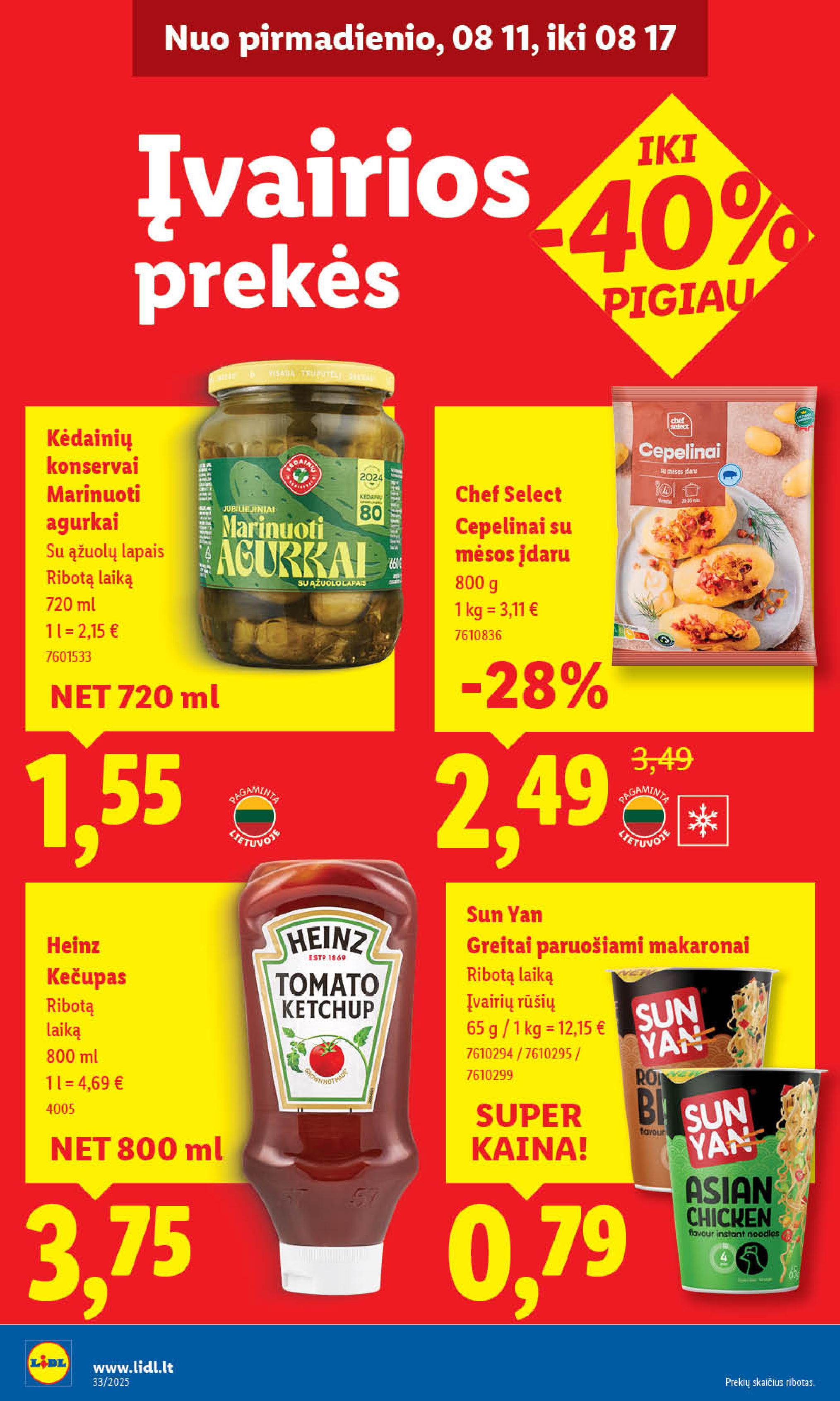 Naujausias LIDL kaininis katalogas 2025.08.11 - 2025.08.17