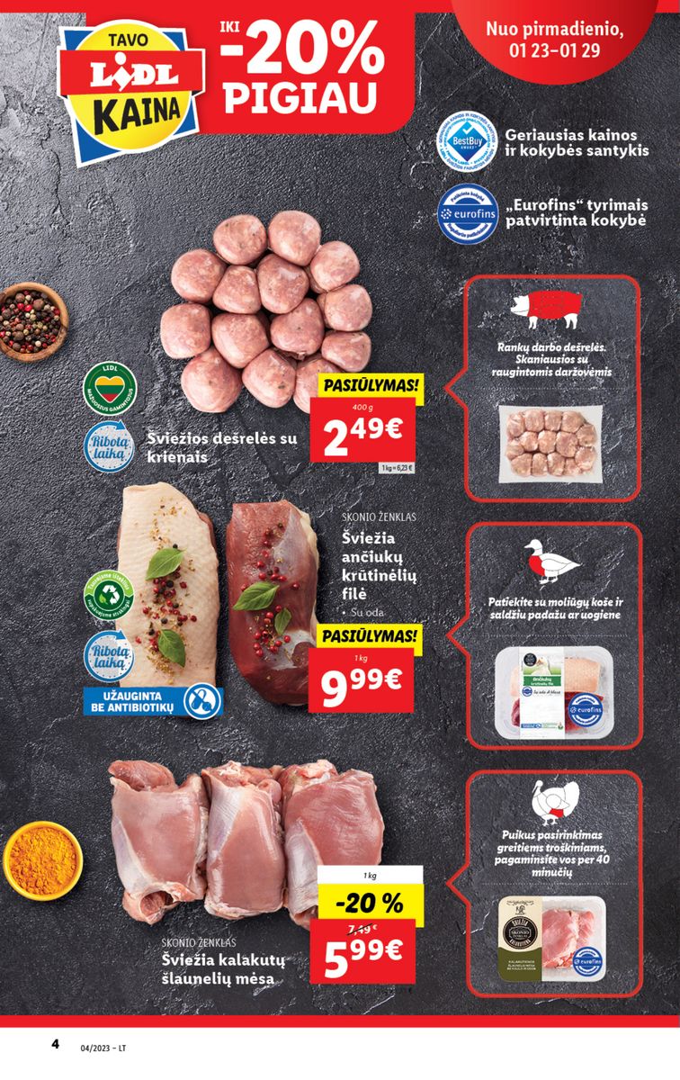 Naujausias LIDL kaininis katalogas 2023.01.23 - 2023.01.29