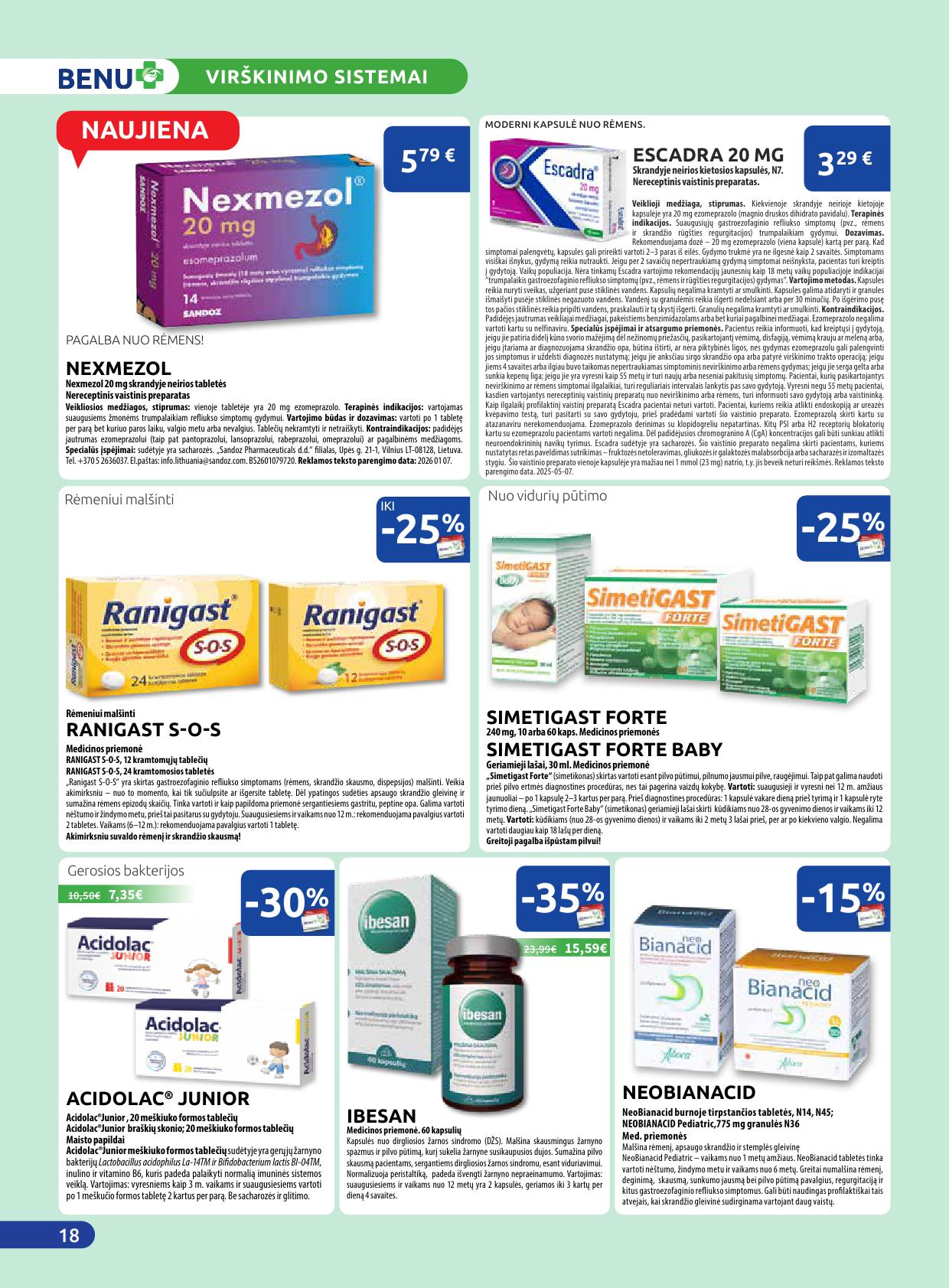 BENU vaistinės akcijų ir nuolaidų leidinys 2026.04.01 - 2026.04.30