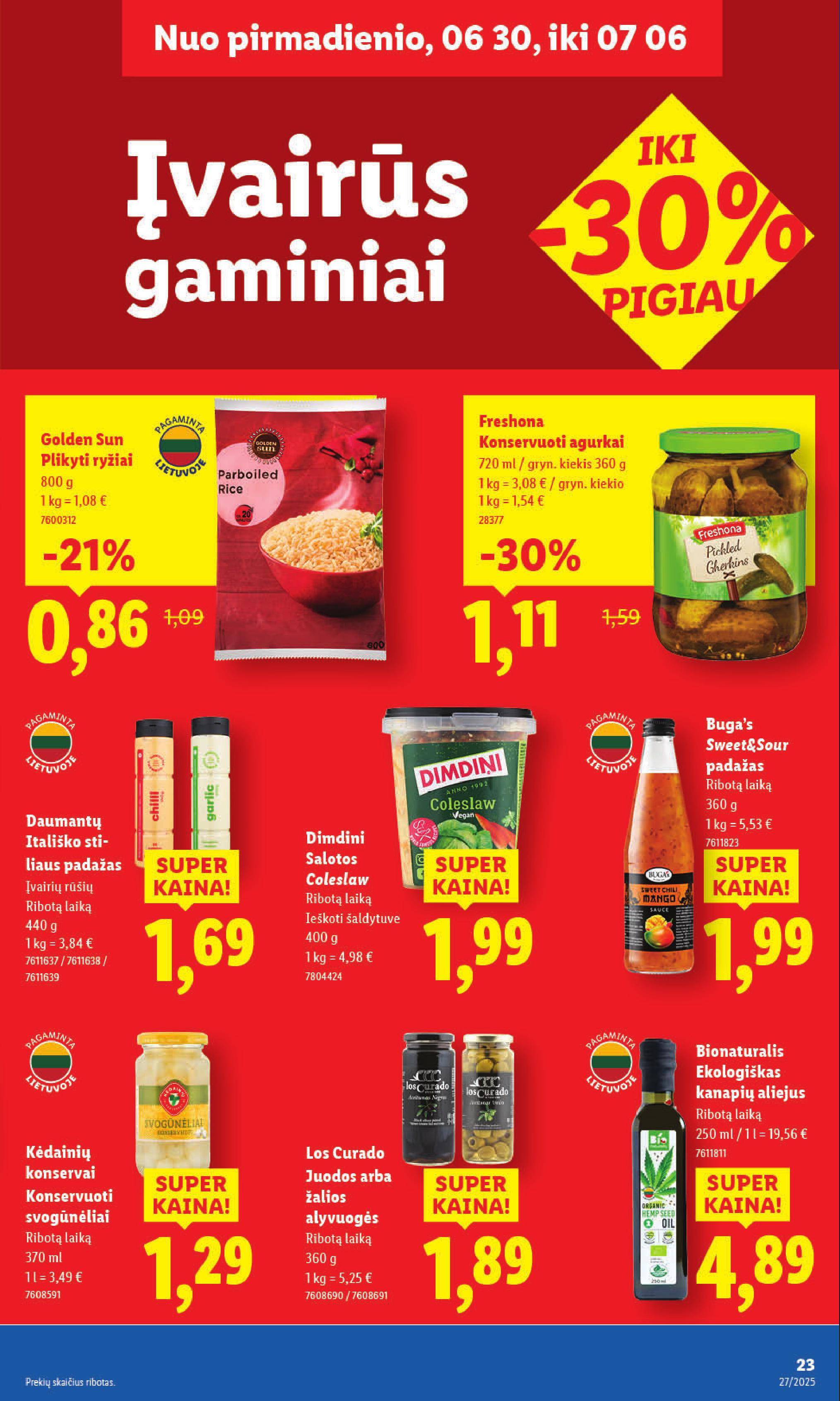 Naujausias LIDL kaininis katalogas 2025.06.30 - 2025.07.06