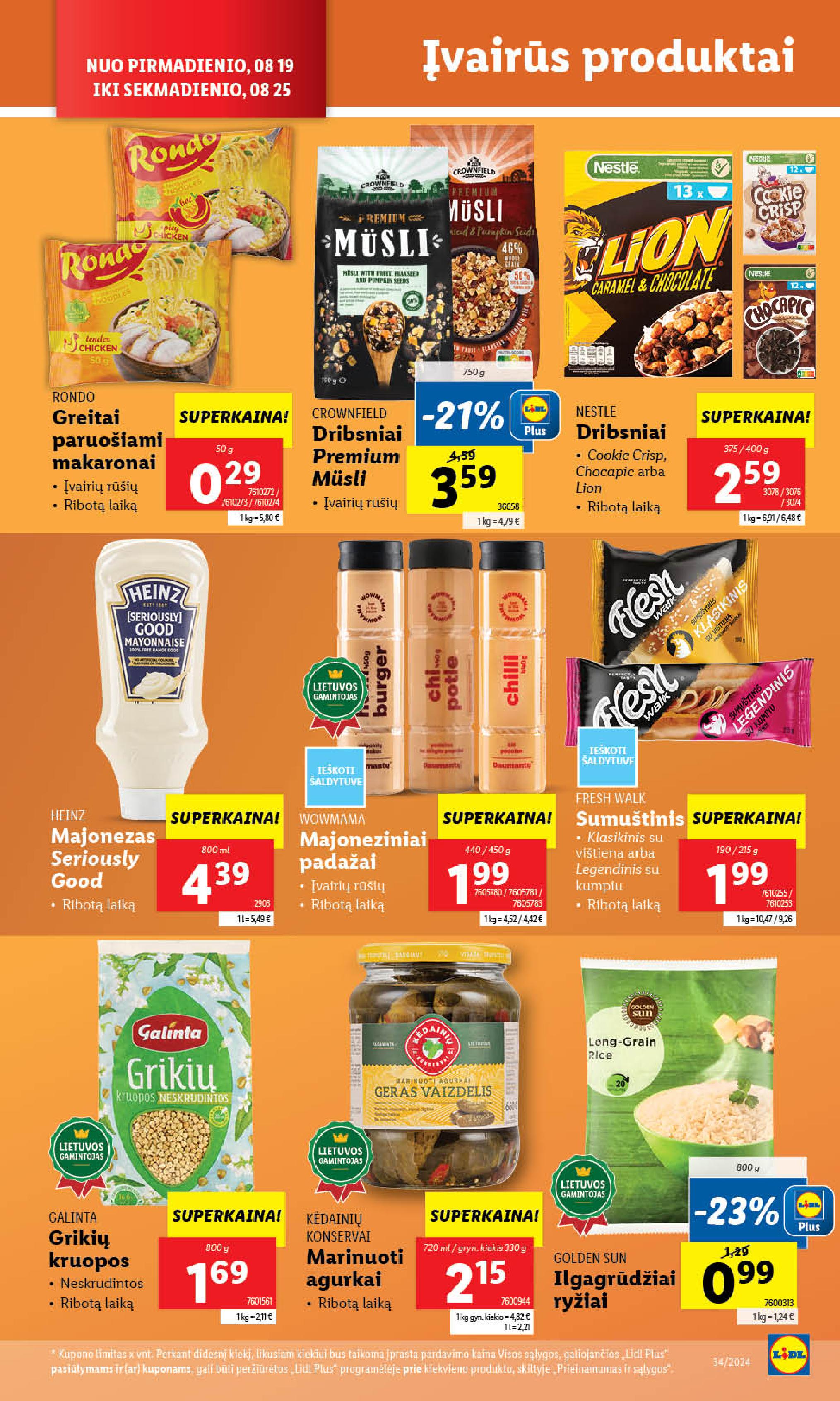 Naujausias LIDL kaininis katalogas 2024.08.19 - 2024.08.25