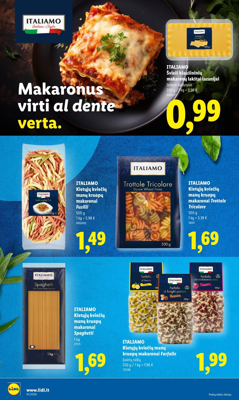 Naujausias LIDL kaininis katalogas 2026.10.05 - 2026.10.11