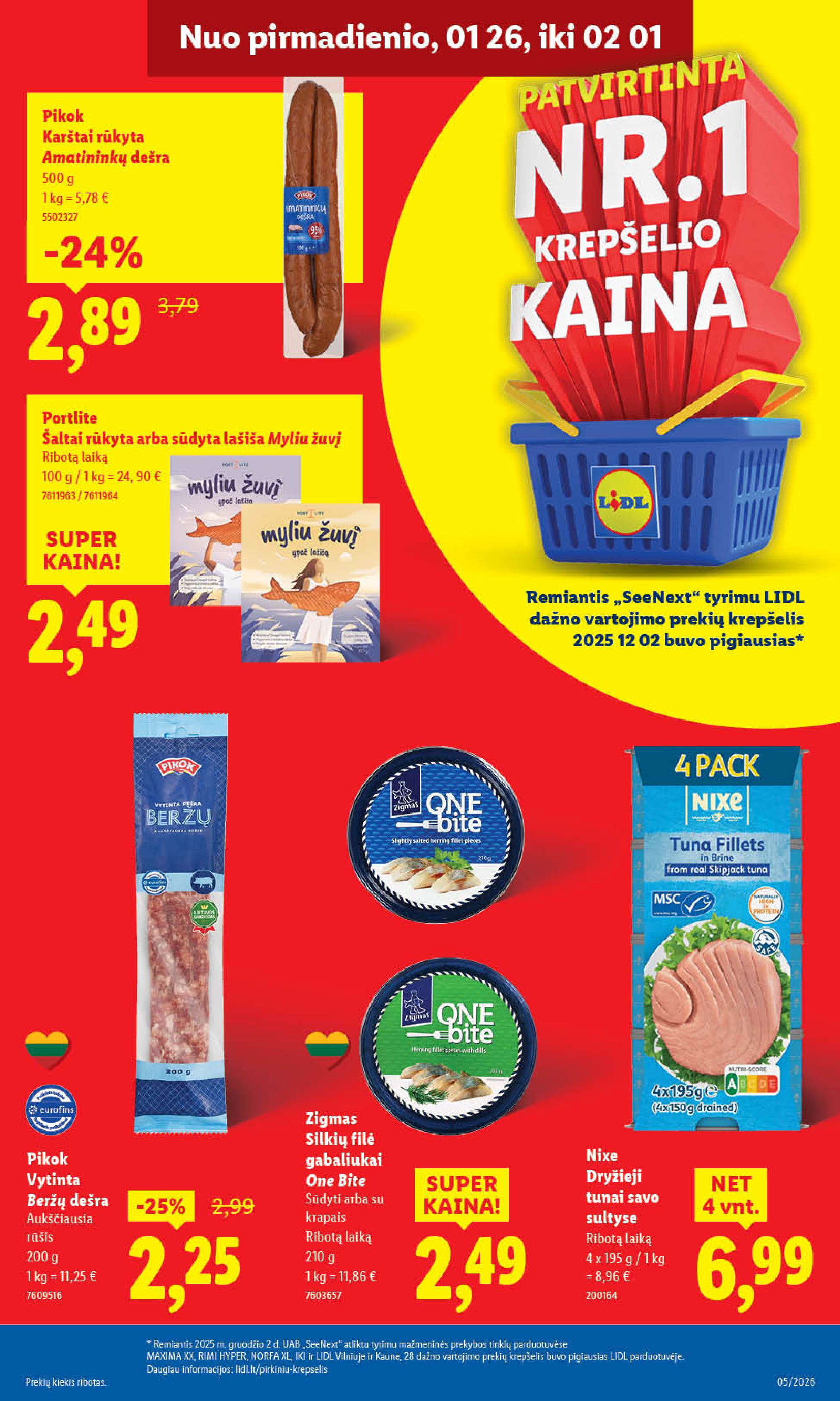 Naujausias LIDL kaininis katalogas 2026.01.26 - 2026.02.01
