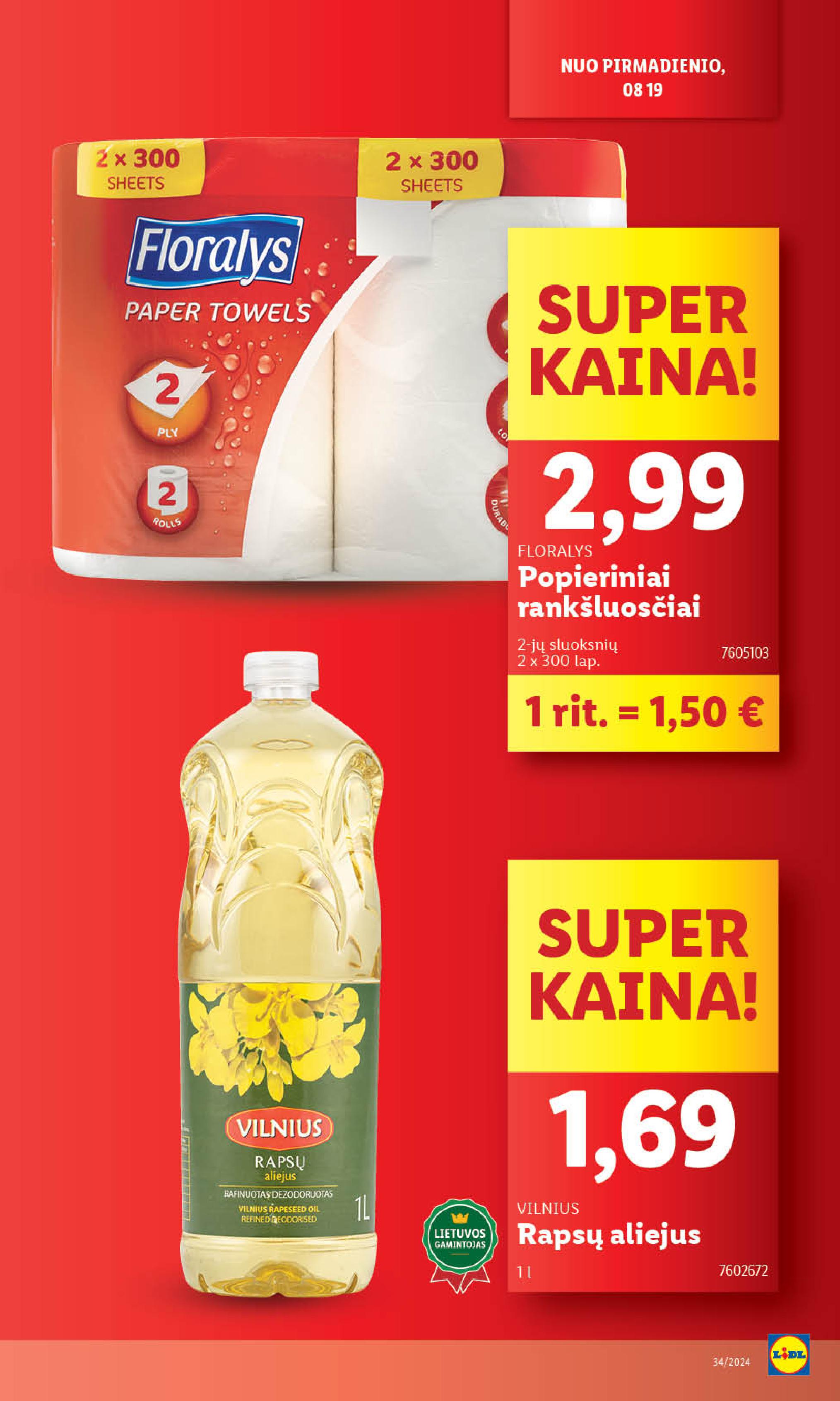 Naujausias LIDL kaininis katalogas 2024.08.19 - 2024.08.25