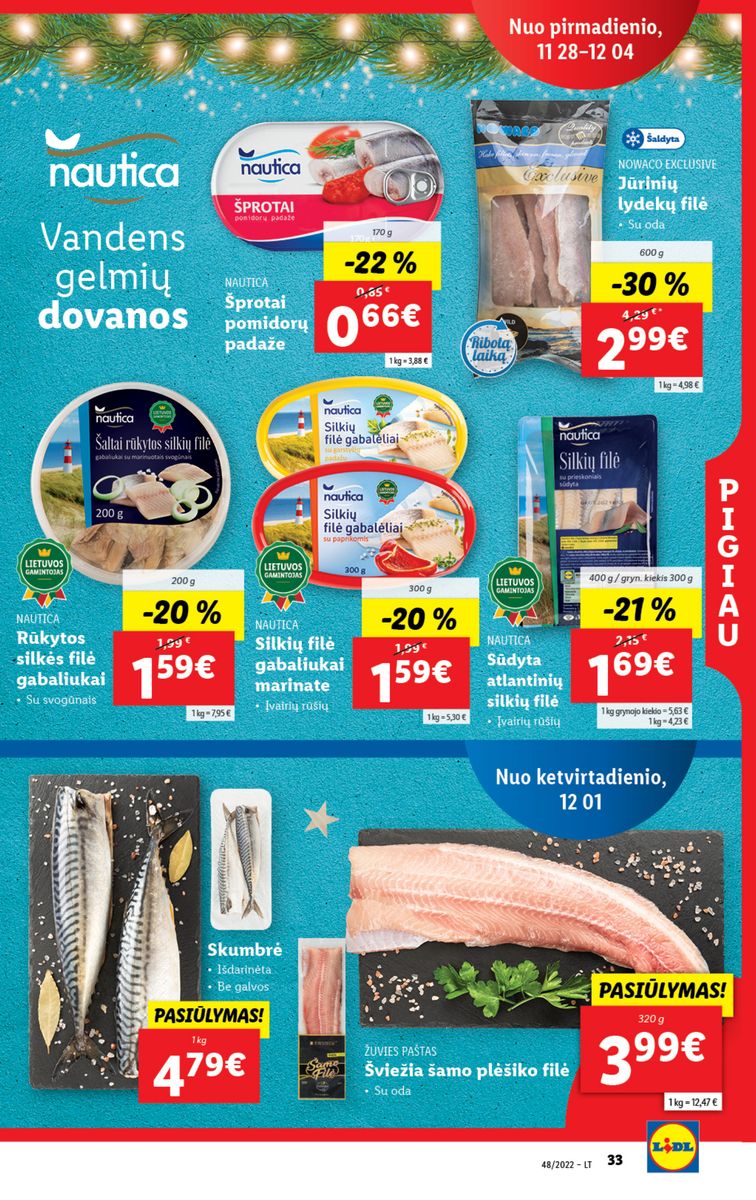 Naujausias LIDL kaininis katalogas 2022.11.28 - 2022.12.04