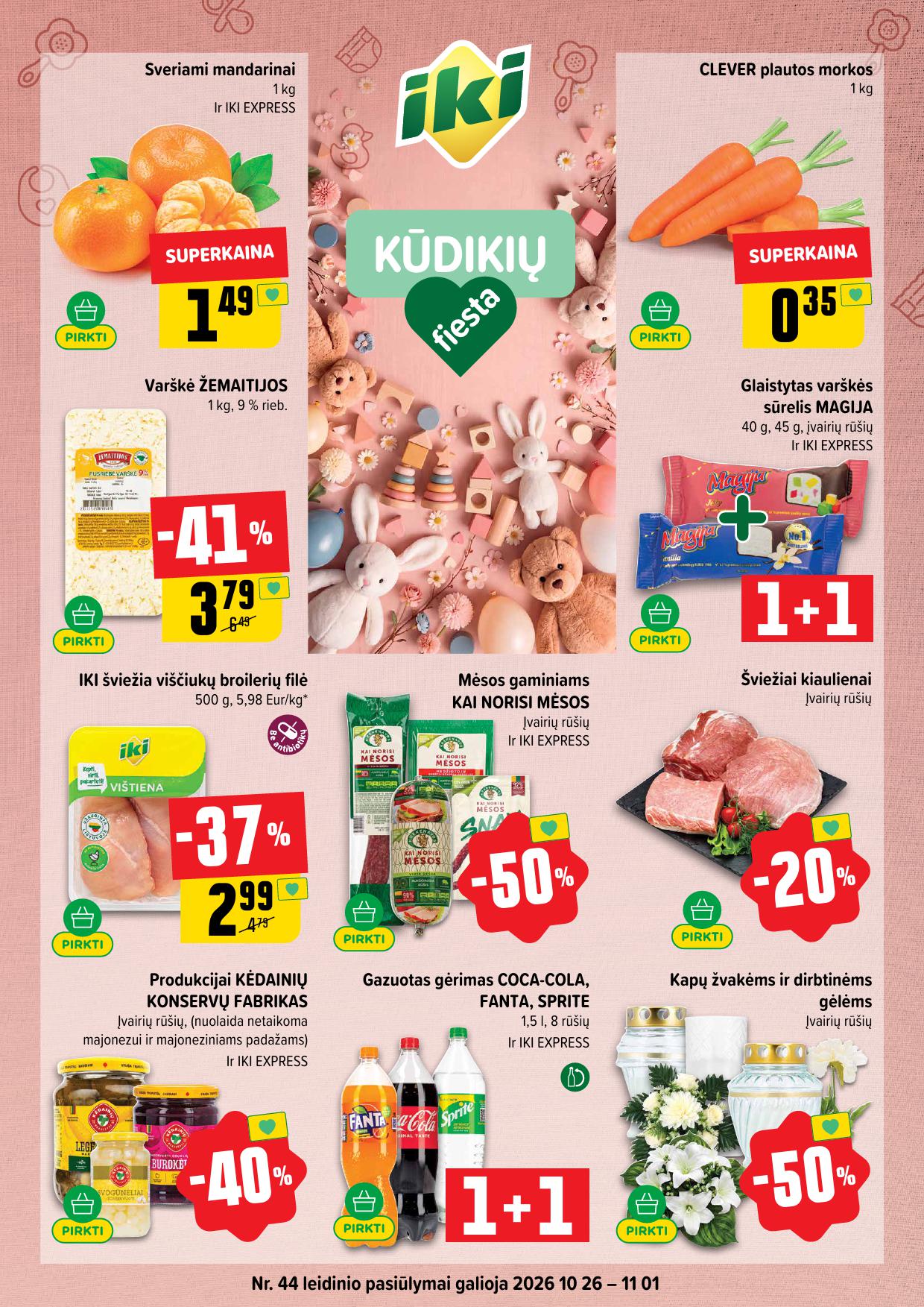 Naujausias IKI kaininis katalogas 2026.10.26 - 2026.11.01