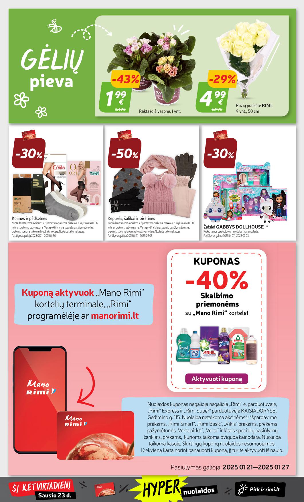 Naujausias RIMI kaininis katalogas 2025.01.21 - 2025.01.27