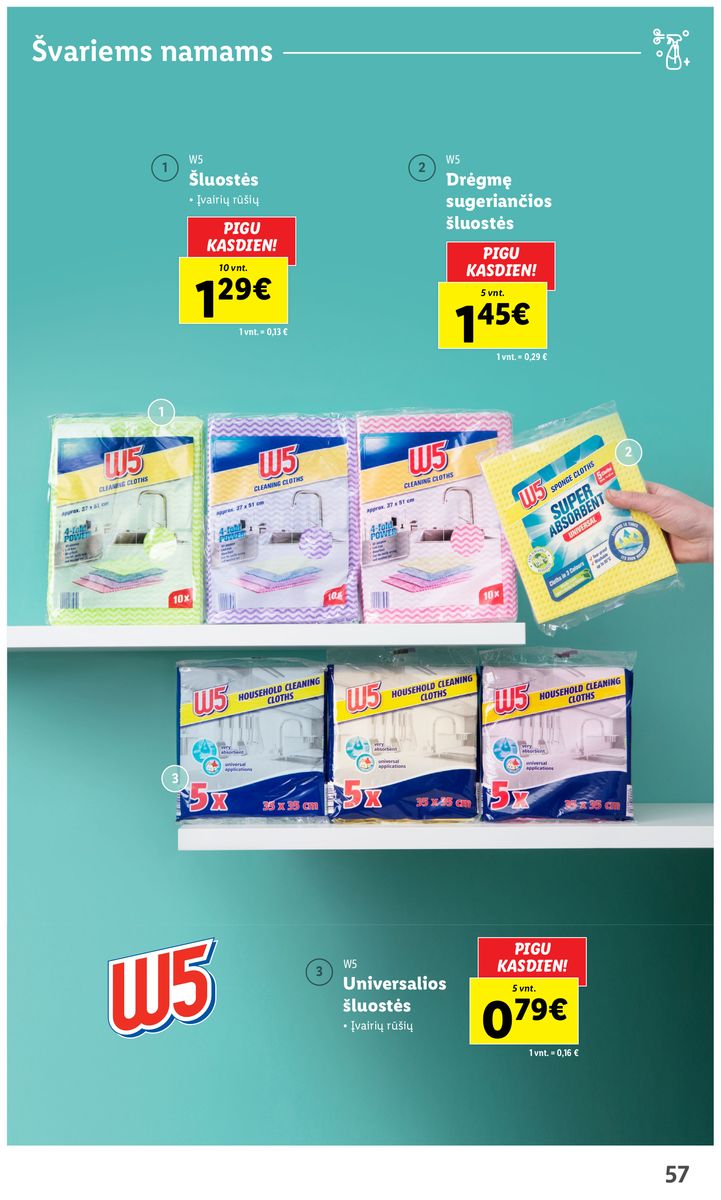 LIDL švaros prekių katalogas "Švaros festivalis" galioja nuo 2023.02.09