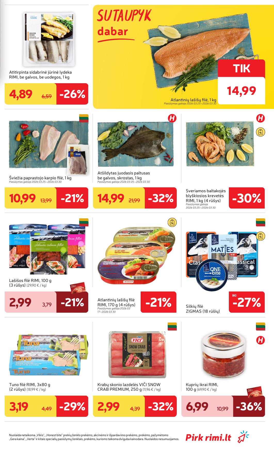 Naujausias RIMI kaininis katalogas 2026.03.24 - 2026.03.30