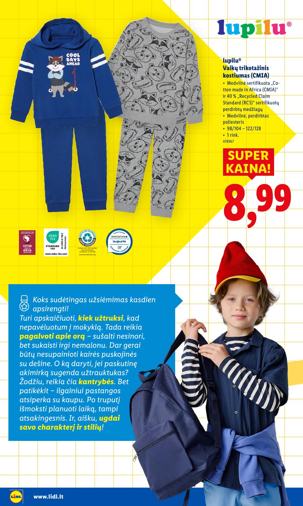 LIDL mokyklos prekių katalogas "Į žinių pasaulį" galioja nuo 2025.07.21